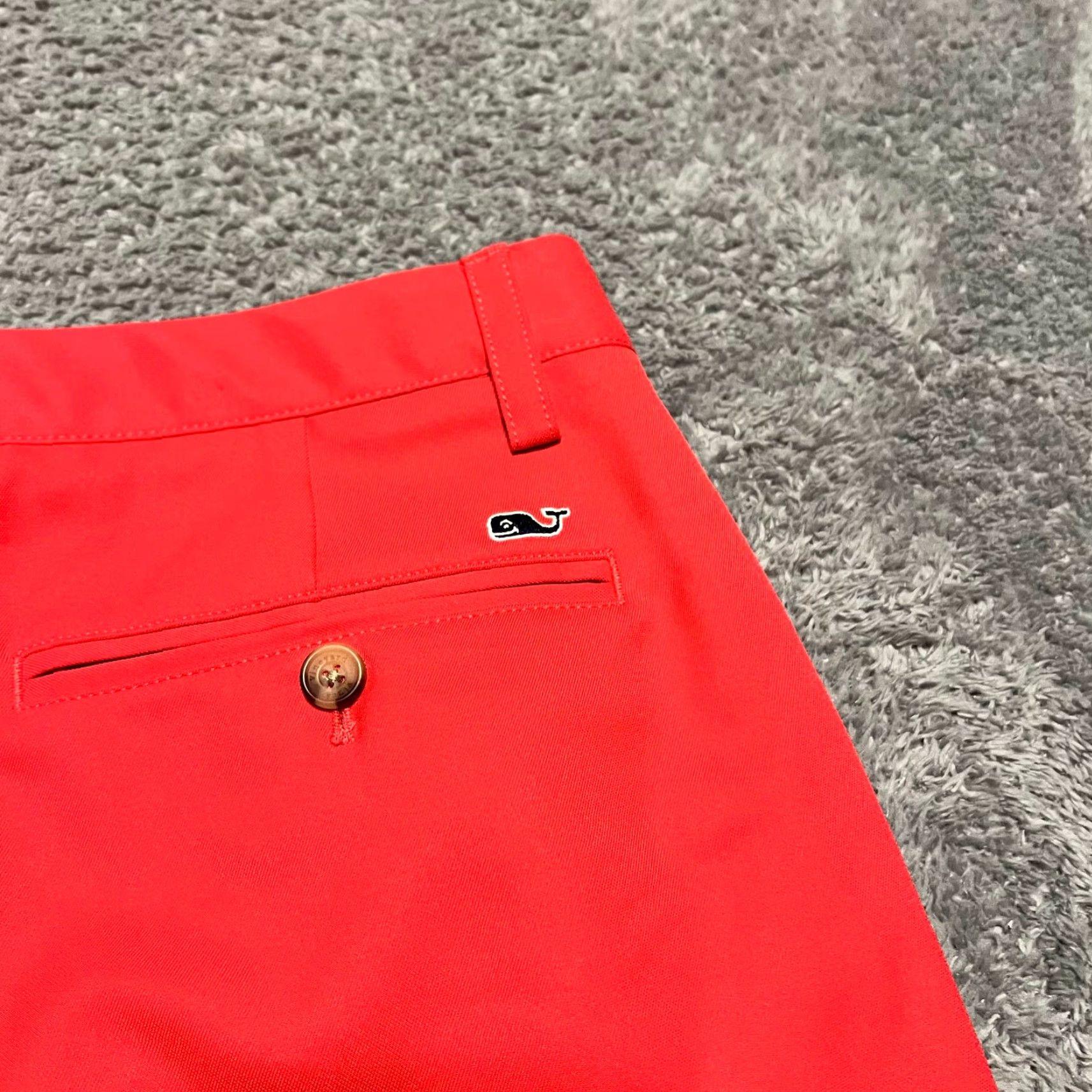 Vineyard Vines Vineyard Vines Links Shorts Mens 36 Red Pink Flat Front Golf 9" Chino Size US 36 / EU 52 - 2 Thumbnail