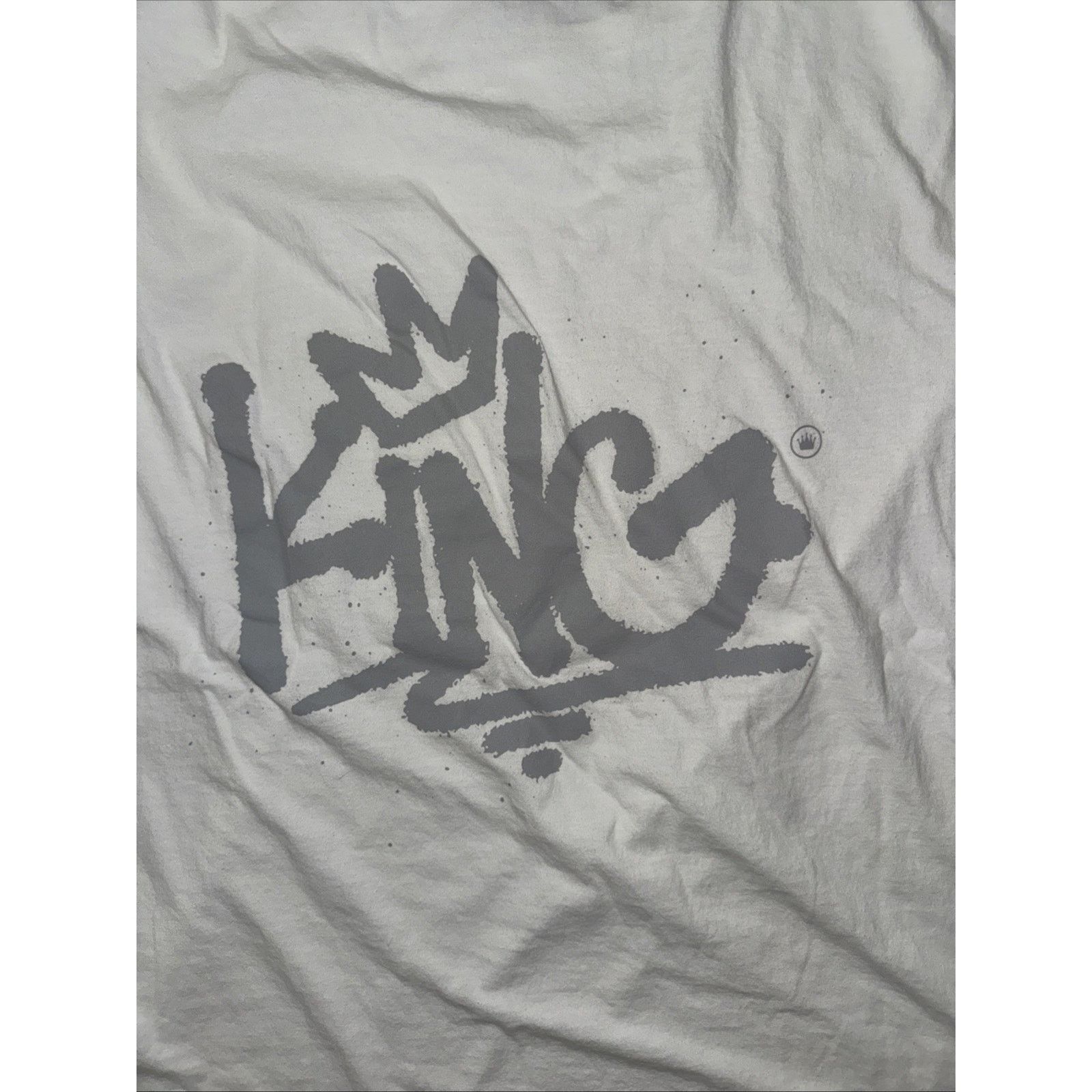 Band Tees × Vintage King Streetwear Crown Logo Graphic T-Shirt White XL 21x29 Size US XL / EU 56 / 4 - 2 Thumbnail