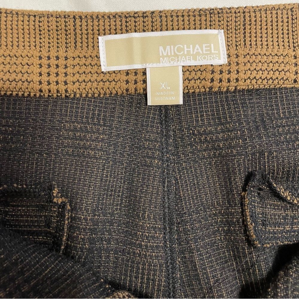 Michael Kors NWT New $110 Michael Kors Brown Plaid Stretch Pants Size XL Size 38" / US 16 / IT 52 - 6 Thumbnail
