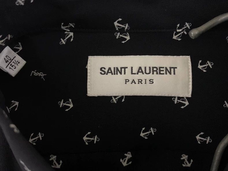 Saint Laurent Paris Saint laurent paris 20 FW mulberry silk anchor shirt 2506-N Size US XXS / EU 40 - 3 Thumbnail