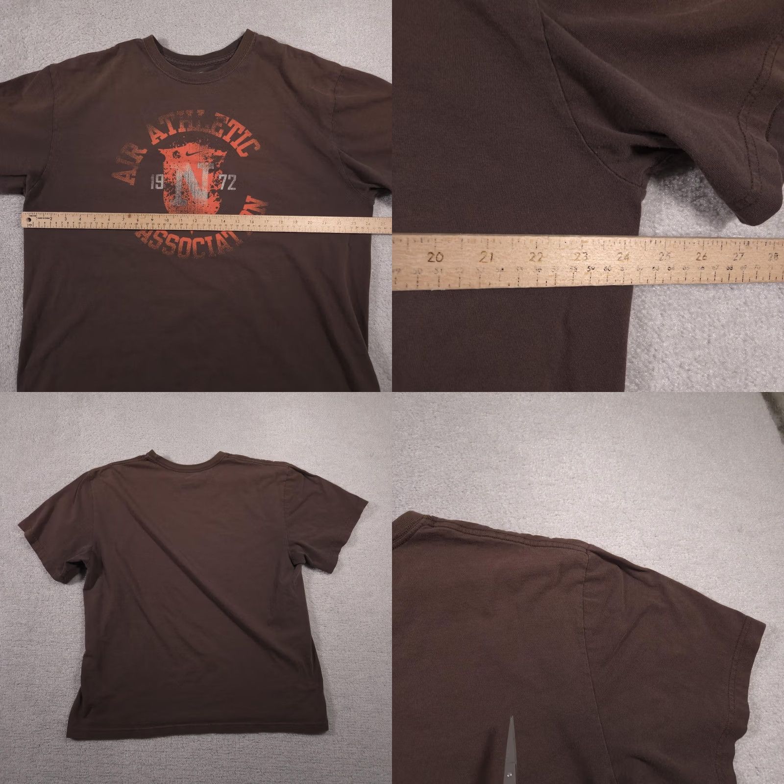 Nike Nike Shirt Mens XL Brown Air Athletic Association 1972 Loose Fit Tee Size US XL / EU 56 / 4 - 8 Thumbnail