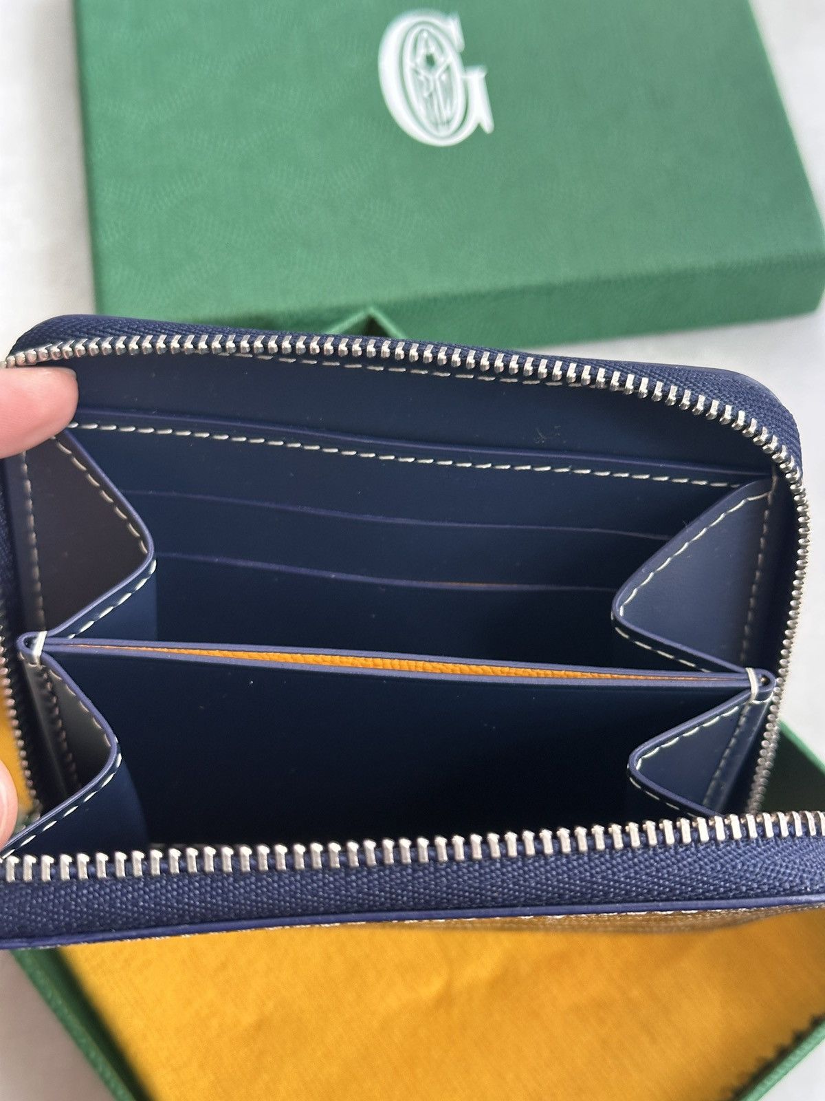Goyard Goyard Matignon PM Wallet - Navy Size ONE SIZE - 6 Thumbnail