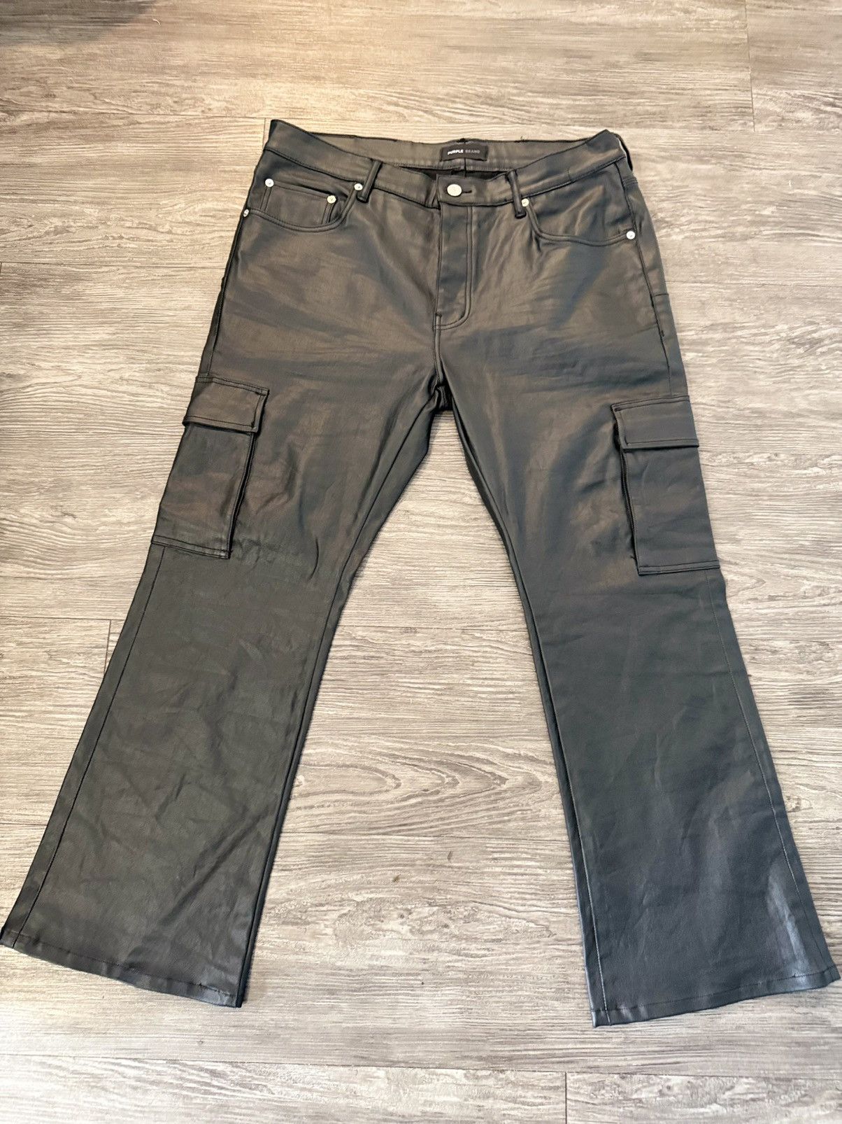Purple Brand P001 Stretch Leather Black Beauty Size US 38 / EU 54 - 1 Thumbnail