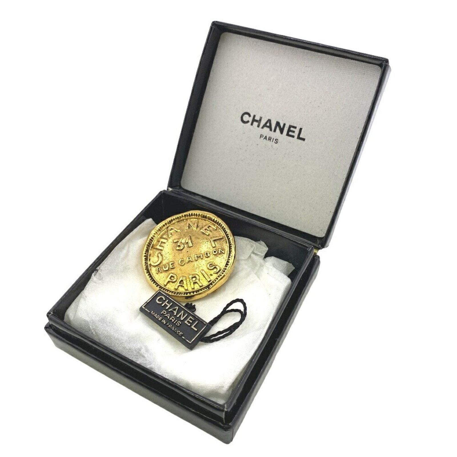 Chanel Vintage Gold Coin Brooch