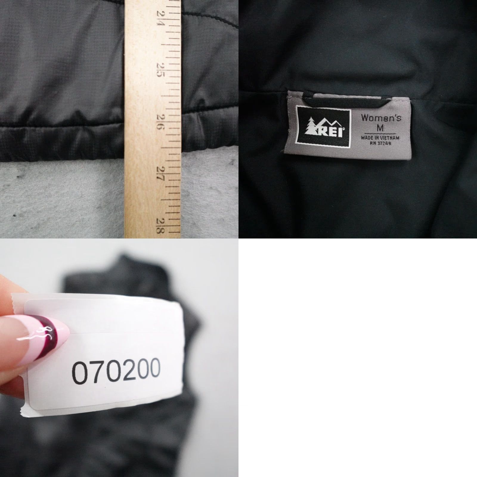 Vintage REI Vest Womens Medium Black Quilted Puffer Insulated Primaloft Full Zip Hiking Outfitwear Men/Women? Size M / US 6-8 / IT 42-44 - 8 Thumbnail