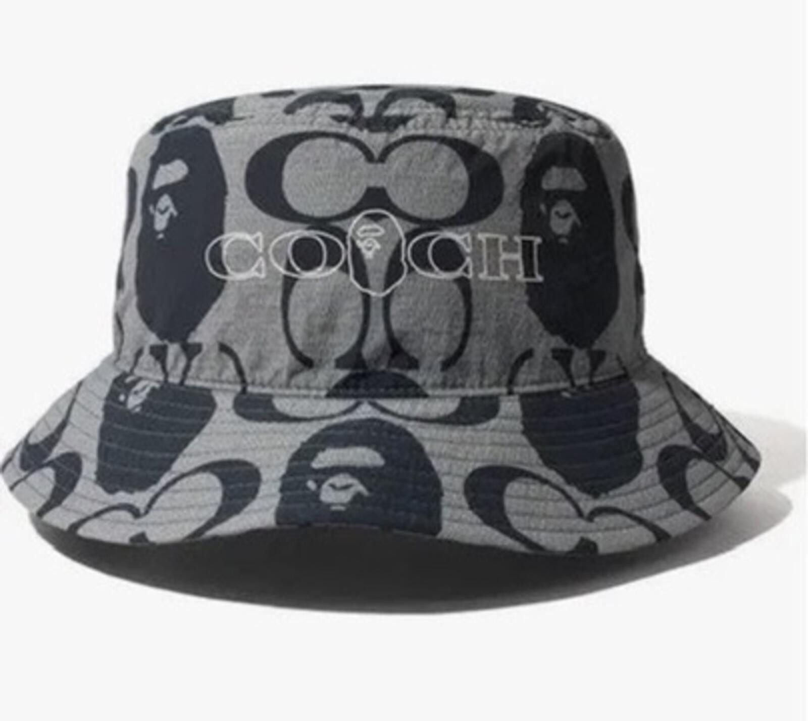 Coach BAPE x Coach Bucket Hat Navy / Gray StockX Certified M Large Size ONE SIZE - 4 Thumbnail