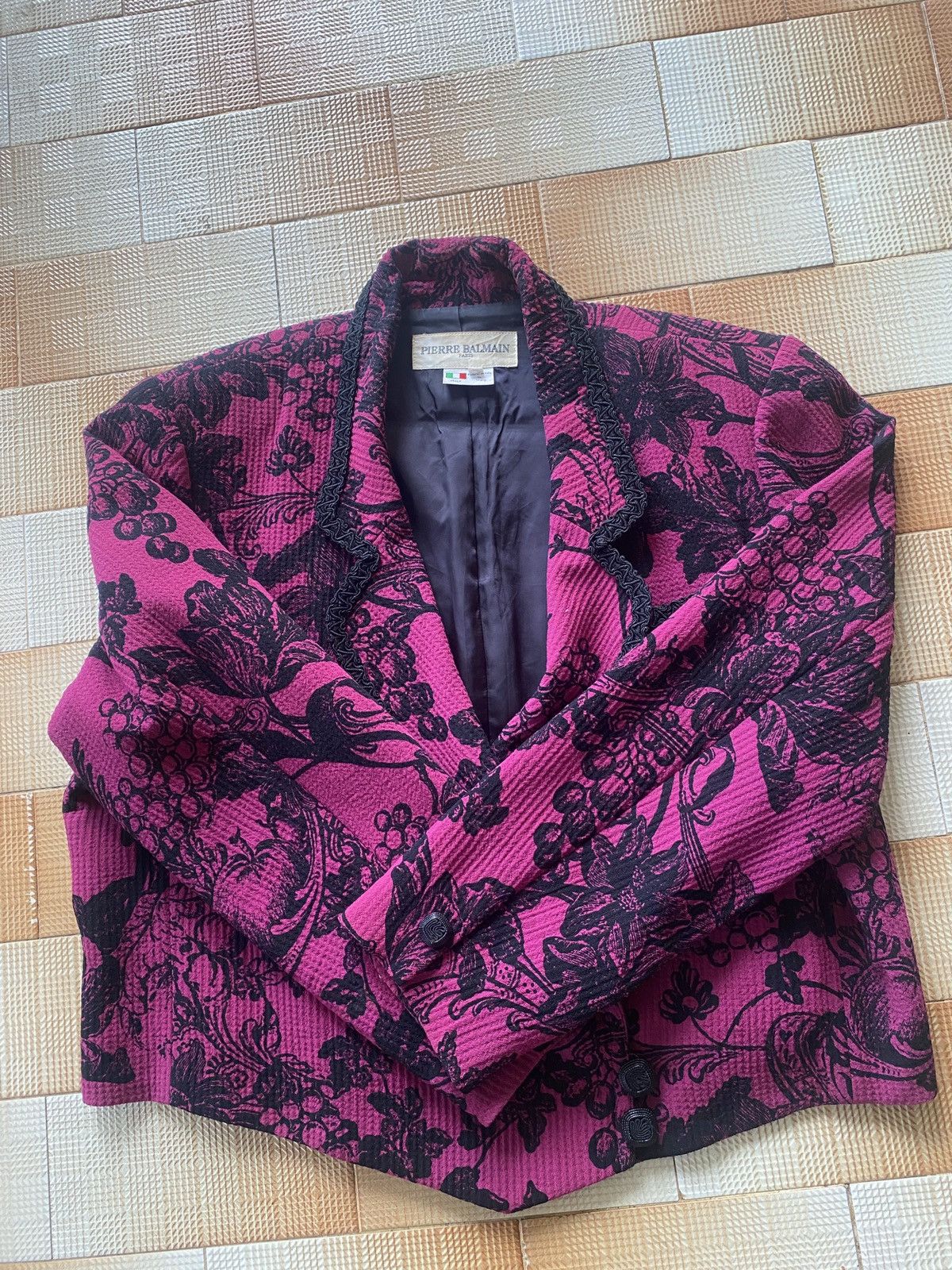 Balmain × Pierre Balmain Vintage pierre balmain cropped jacket Size XL / US 12-14 / IT 48-50 - 9 Thumbnail