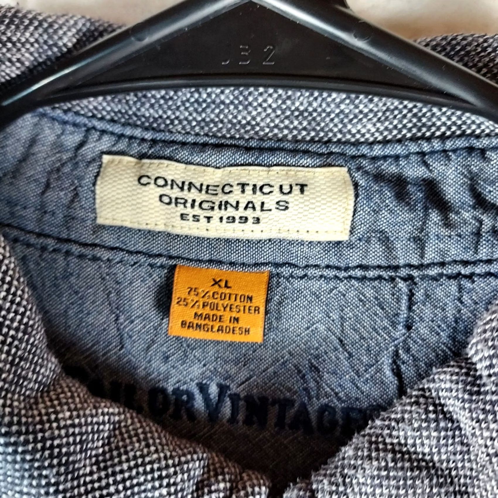 Vintage Tailor Vintage Shirt Jacket Shacket XL Mens Gray Blue Fleece Lined Cotton Casual Winter Fall Size US XL / EU 56 / 4 - 4 Thumbnail