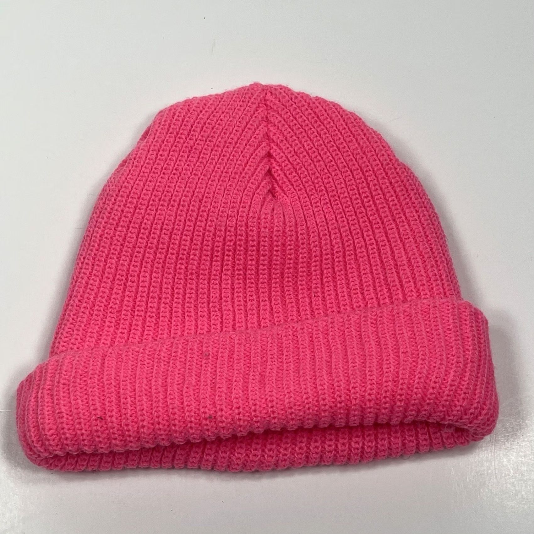 Vintage Unbranded Beanie Hat Womens Winter Snow Knit Pink One Size Fits 100% Acrylic Size ONE SIZE - 3 Thumbnail