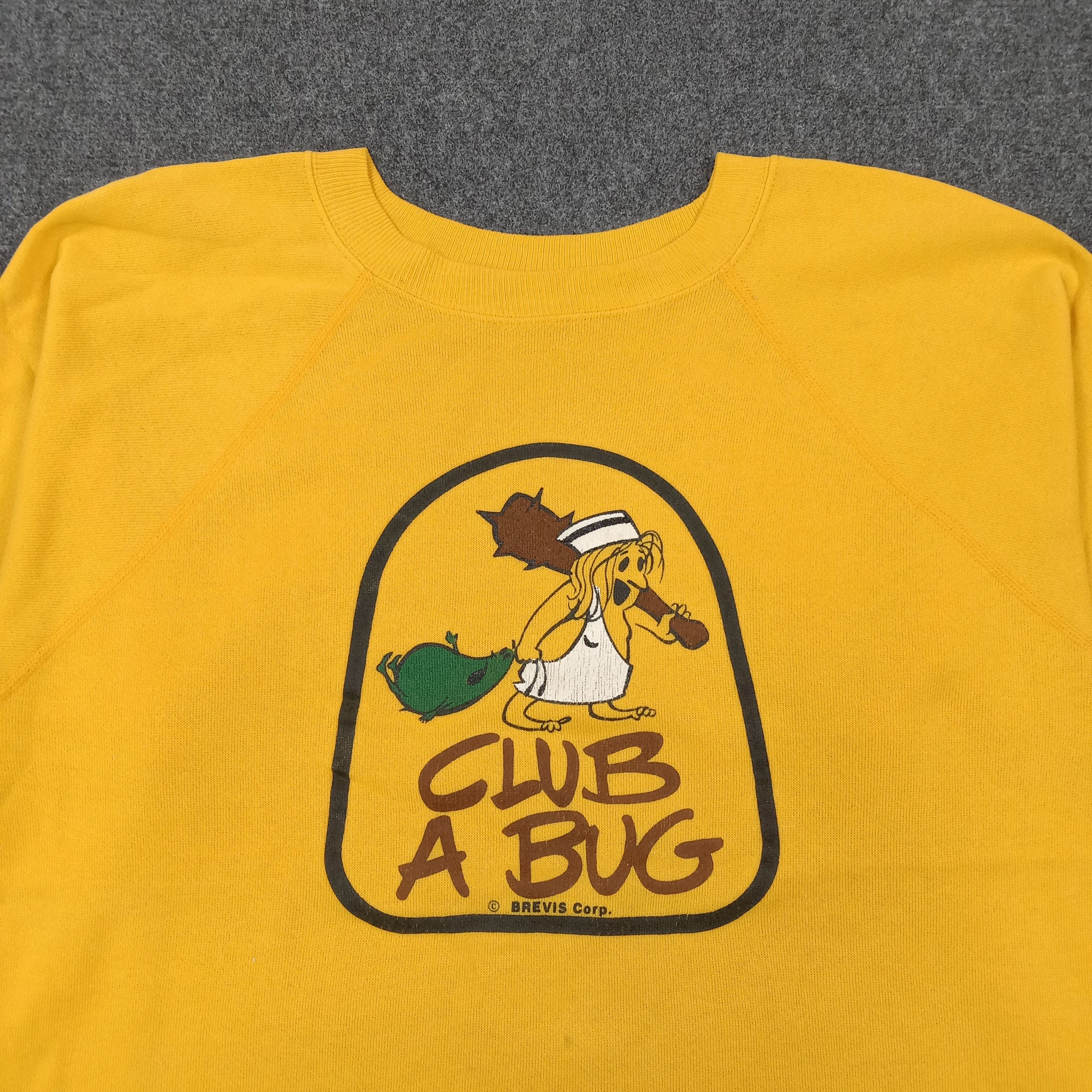 Hanes Vintage 80s "Club A Bug" Brevis Corp Promo Sweatshirt C278N5 Size US M / EU 48-50 / 2 - 2 Thumbnail