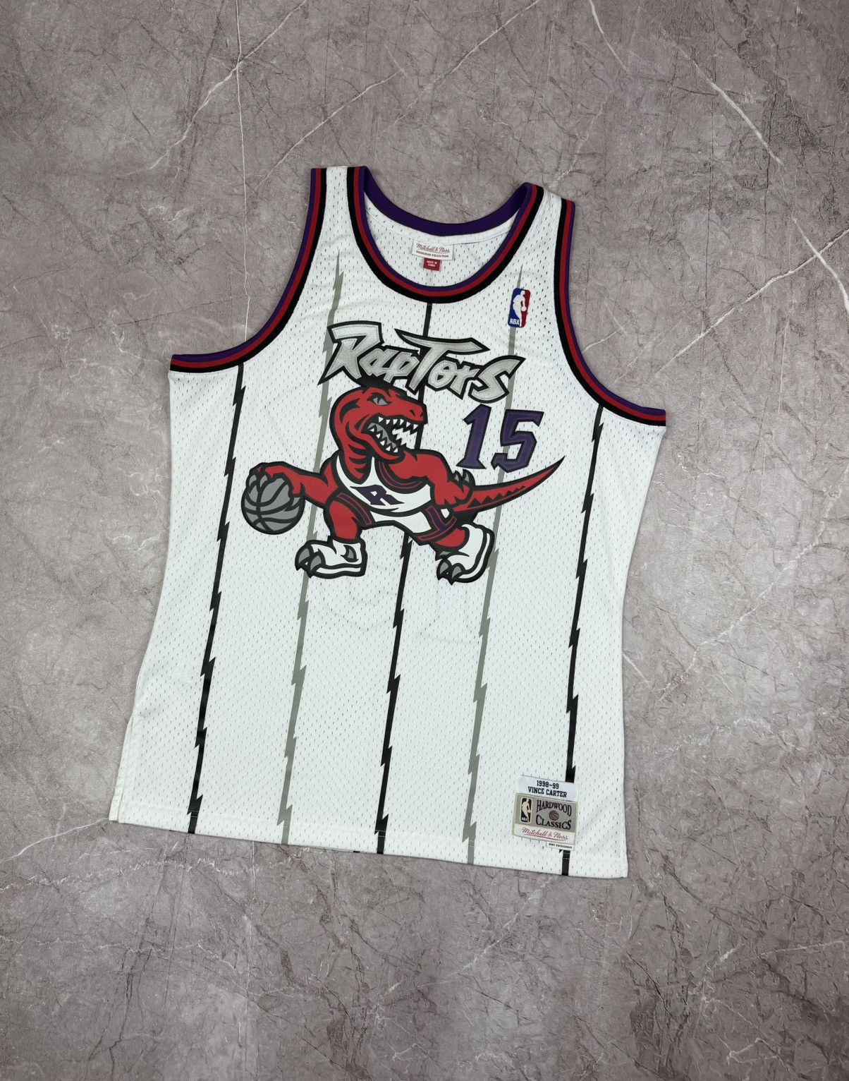 NBA Mitchell Ness Toronto Raptors 15 Carter White Jersey Shirt Size US L / EU 52-54 / 3 - 3 Thumbnail