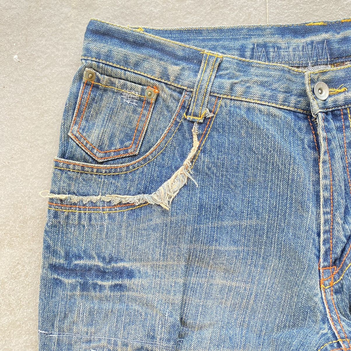 Japanese Brand Distressed denim straight leg Size US 34 / EU 50 - 4 Thumbnail