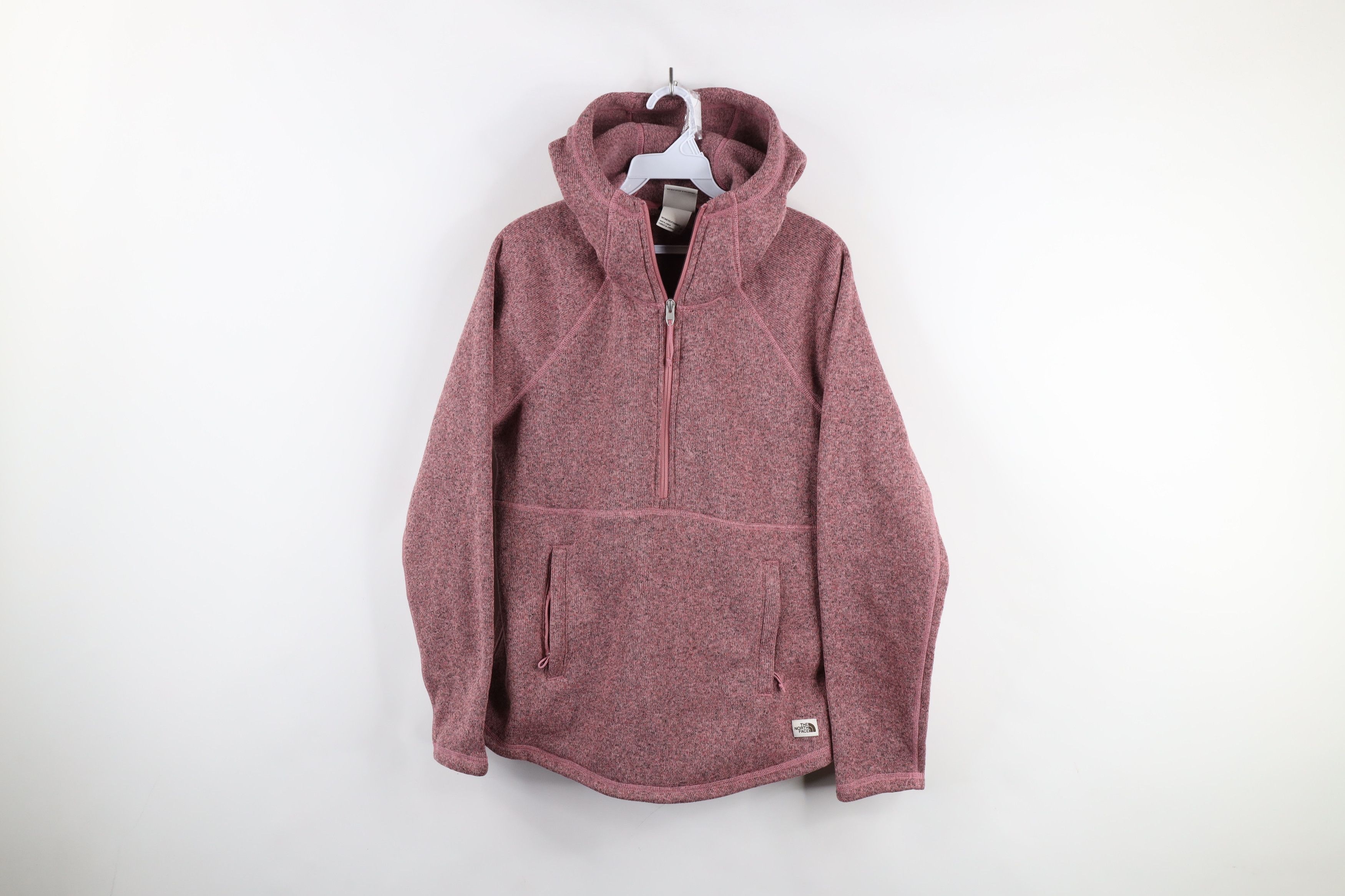 The North Face × Vintage The North Face Crescent Hooded 1/4 Zip Fleece Sweater Size M / US 6-8 / IT 42-44 - 1 Thumbnail