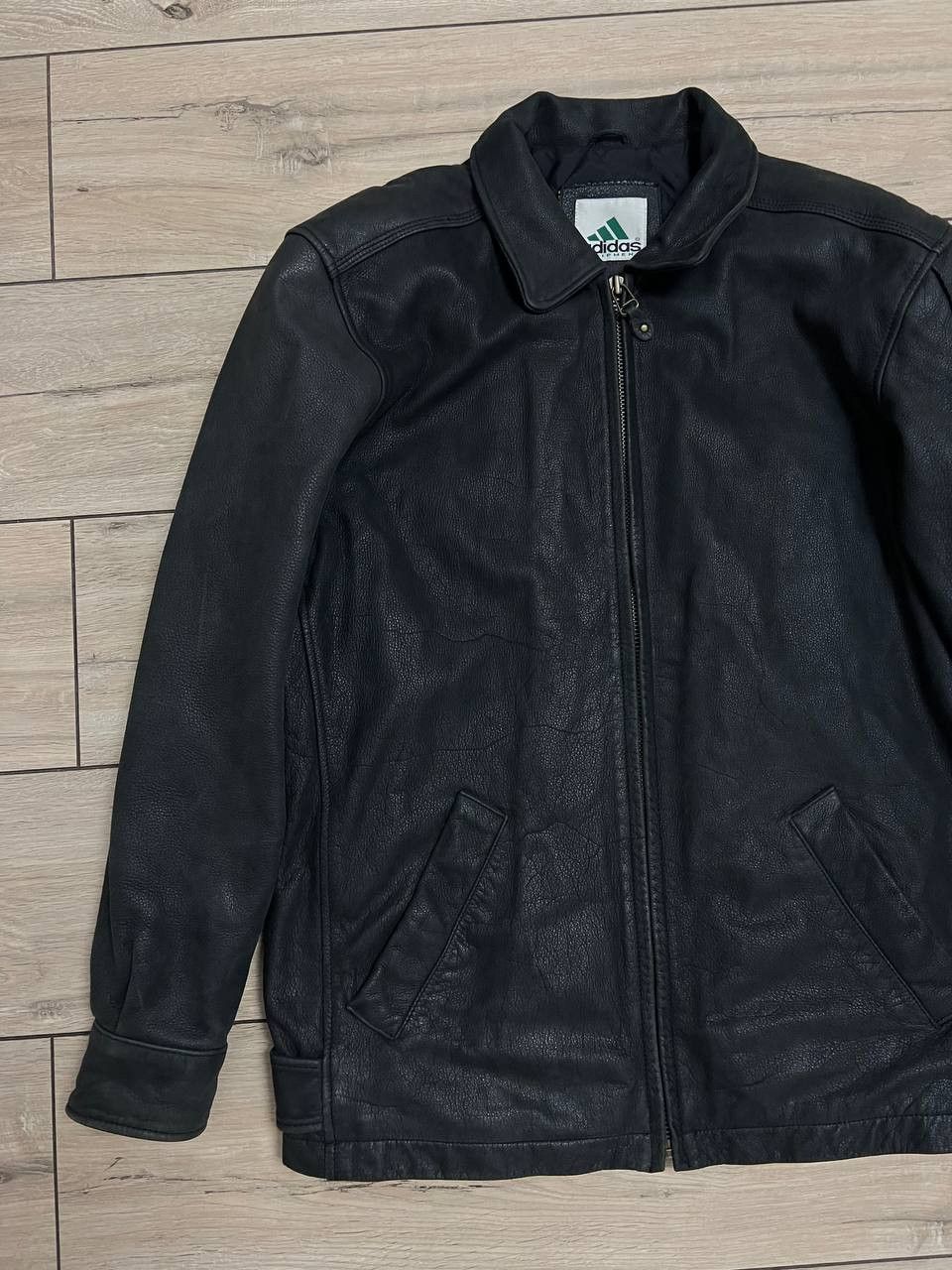 Adidas Vintage 90s Adidas Equipment Spellout Logo Leather Jacket M Size US S / EU 44-46 / 1 - 7 Thumbnail