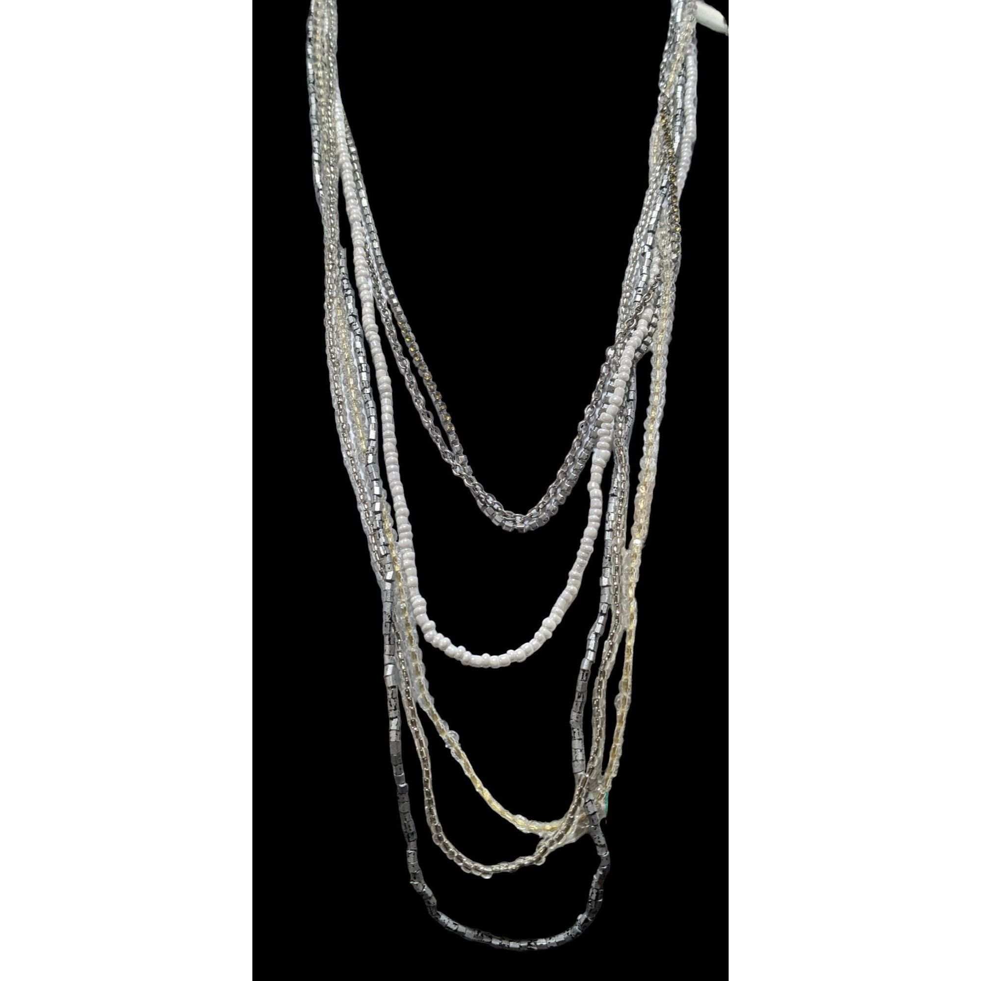 American Eagle Outfitters AEO Multilayer Bohemian Glass Beaded Necklace Size ONE SIZE - 1 Thumbnail