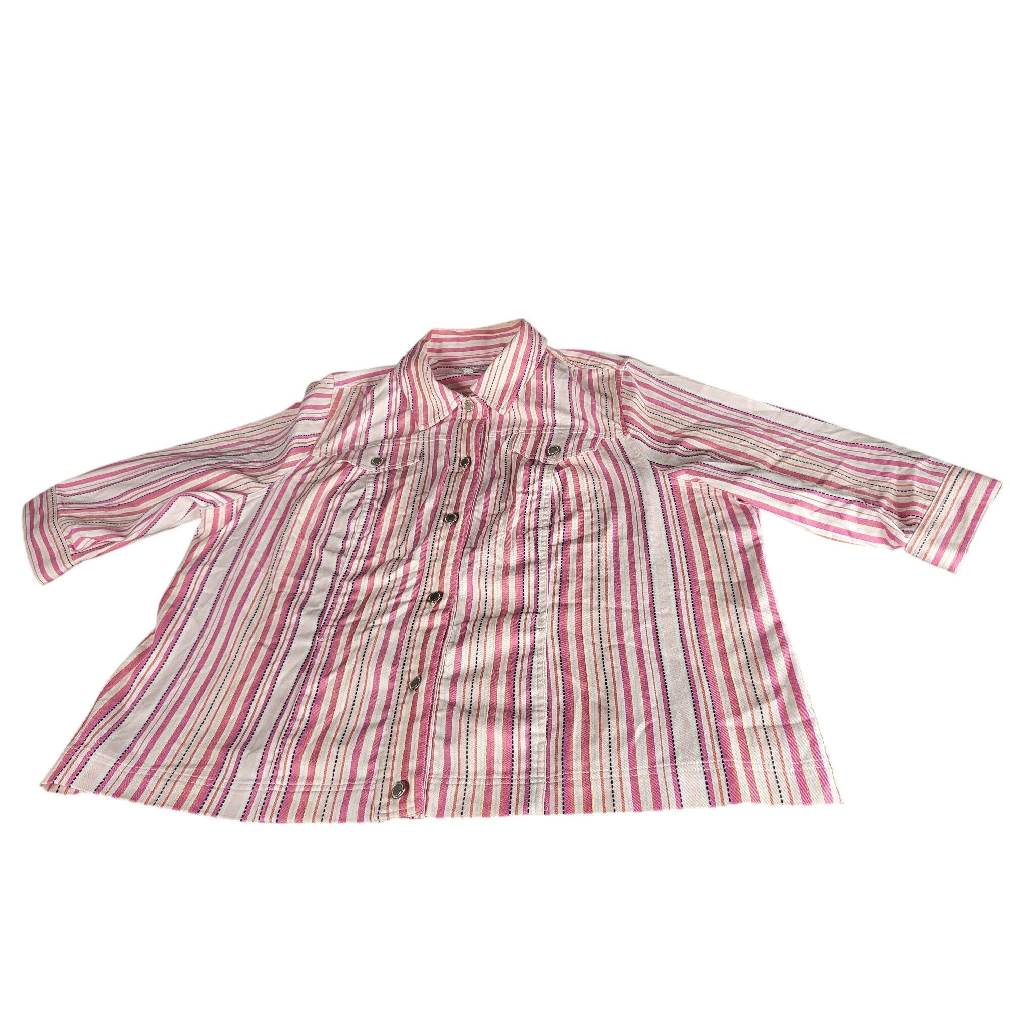 Vintage CJ Banks Women Striped Button Up Shirt 3/4 Sleeve 3X Cotton Size 3XL / US 20-22 - 1 Thumbnail