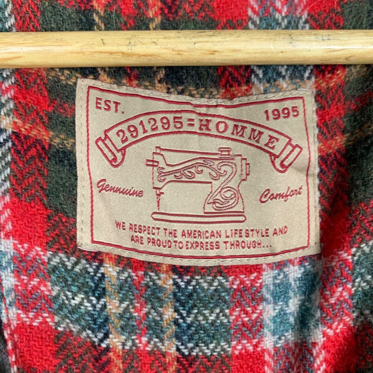 Japanese Brand 291295 HOMME Red Tartan Wool Hooded Coat Jacket #1052-C47 Size US M / EU 48-50 / 2 - 16 Thumbnail