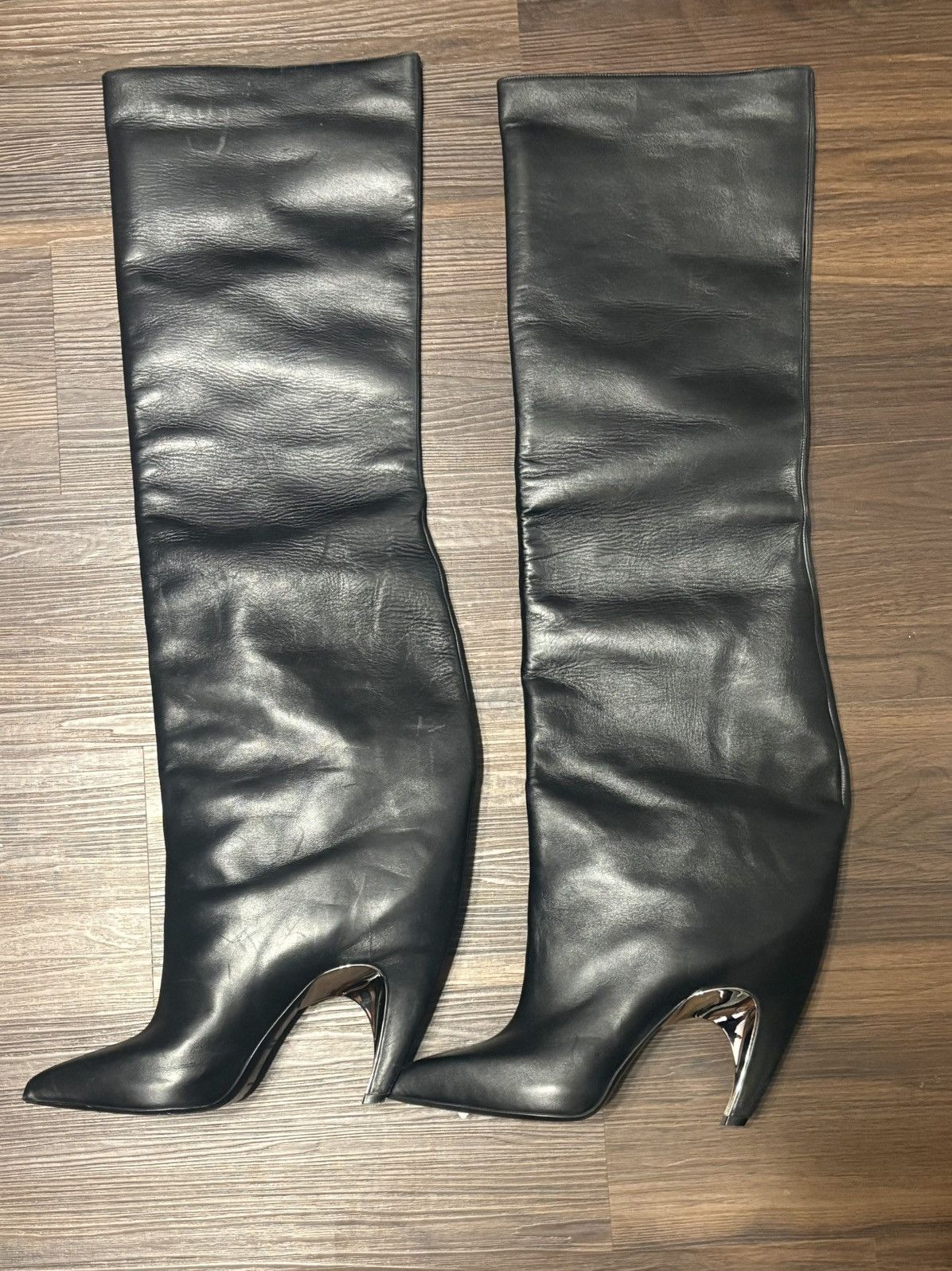 Alexander McQueen Alexander McQueen over the knee armadillo boots Size US 8 / IT 38 - 3 Thumbnail
