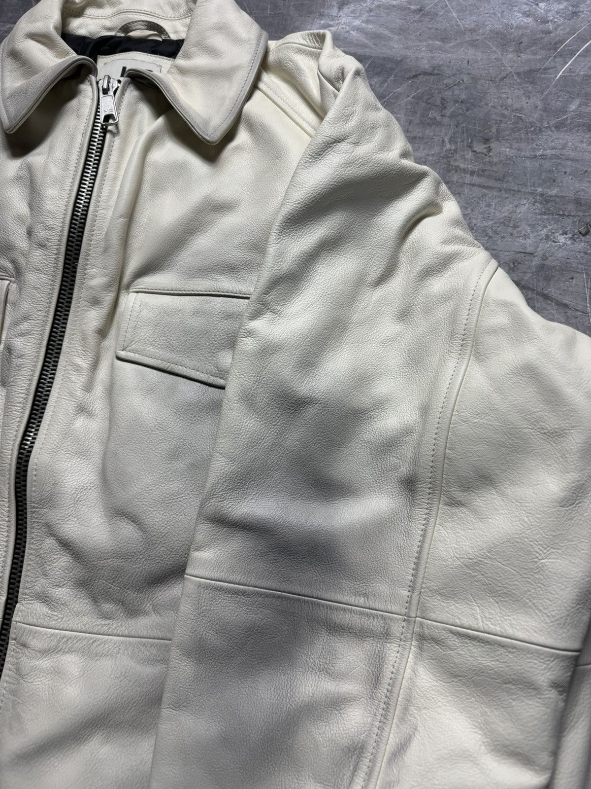 Heron Preston H2 by Heron Preston Leather Jacket in White Size US L / EU 52-54 / 3 - 4 Thumbnail