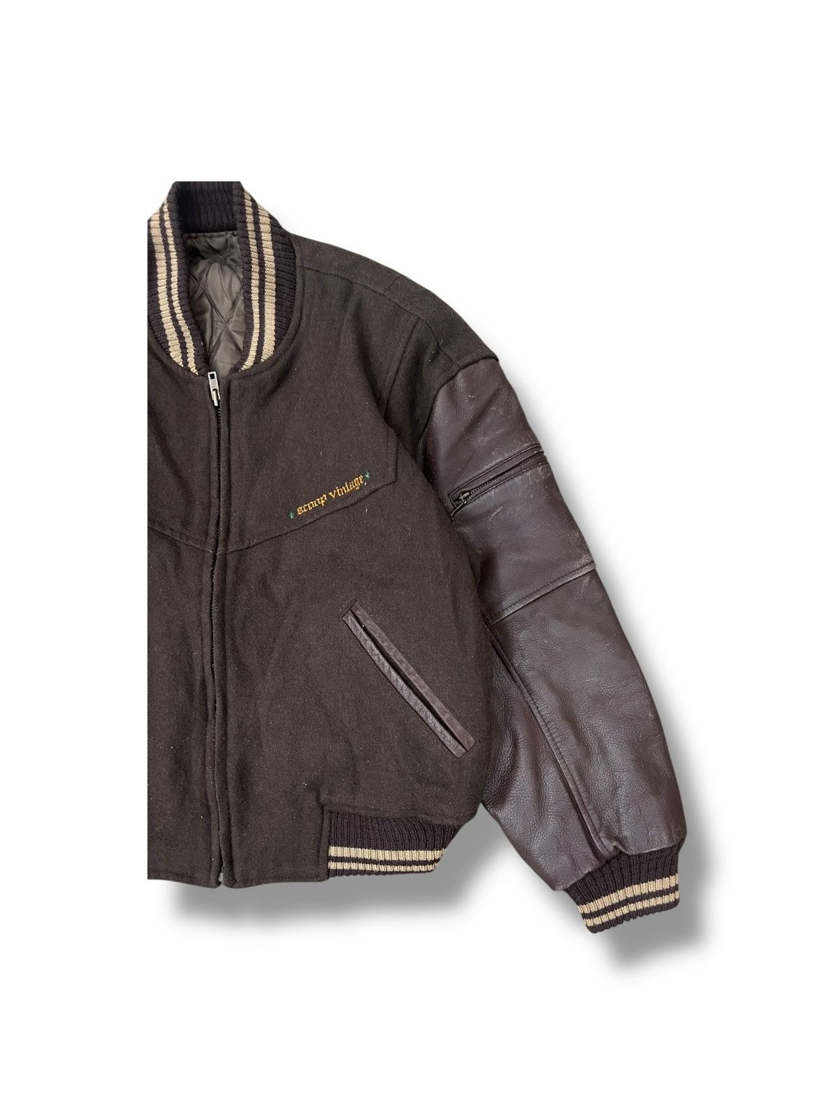 SCOOP Vintage Scoop Varsity Jacket Leather Sleeves Size US M / EU 48-50 / 2 - 3 Thumbnail