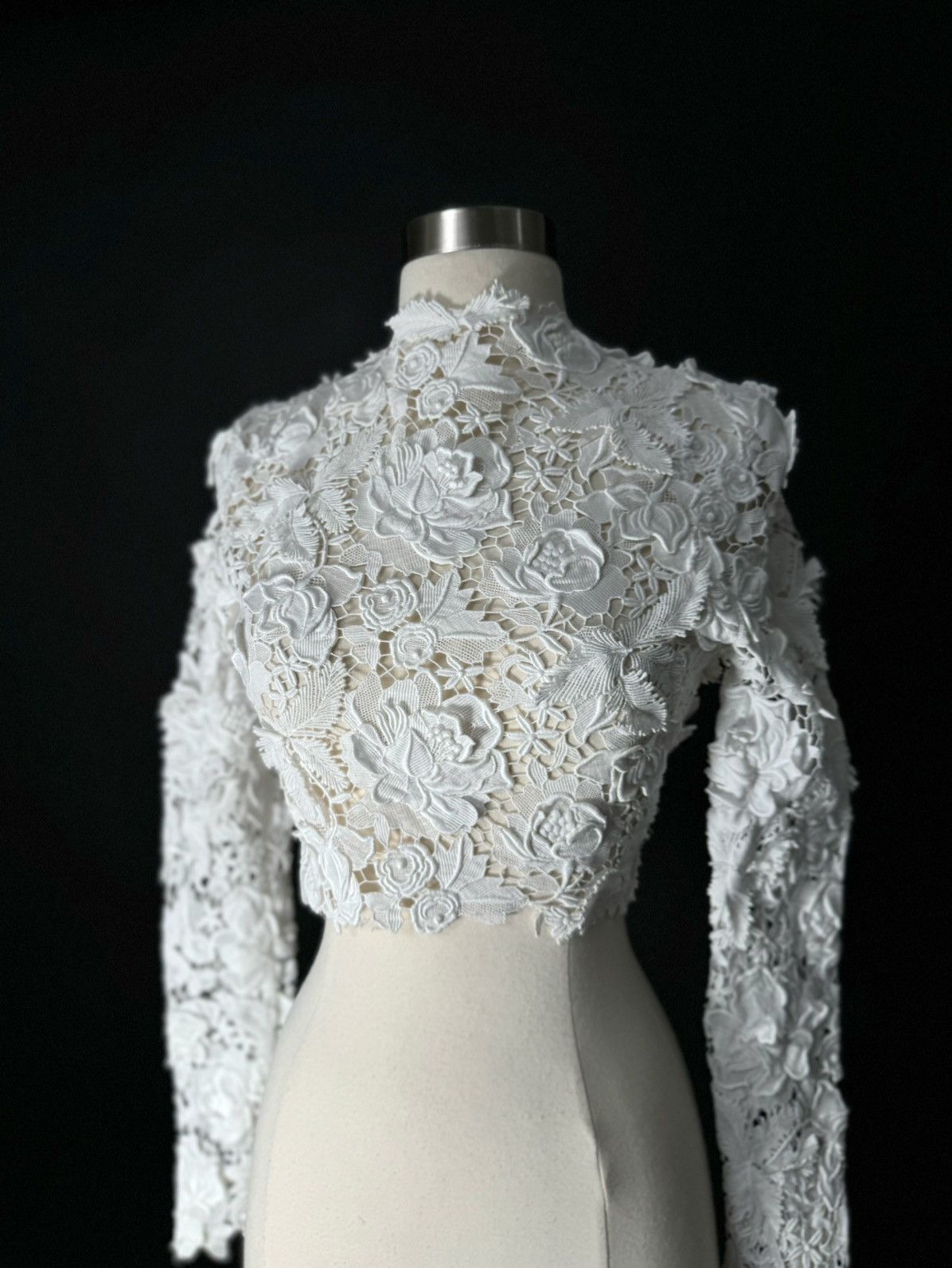 Other Preloved US 2 Guipure Lace Anna Augusta Bridal Cape Size XS / US 0-2 / IT 36-38 - 2 Thumbnail