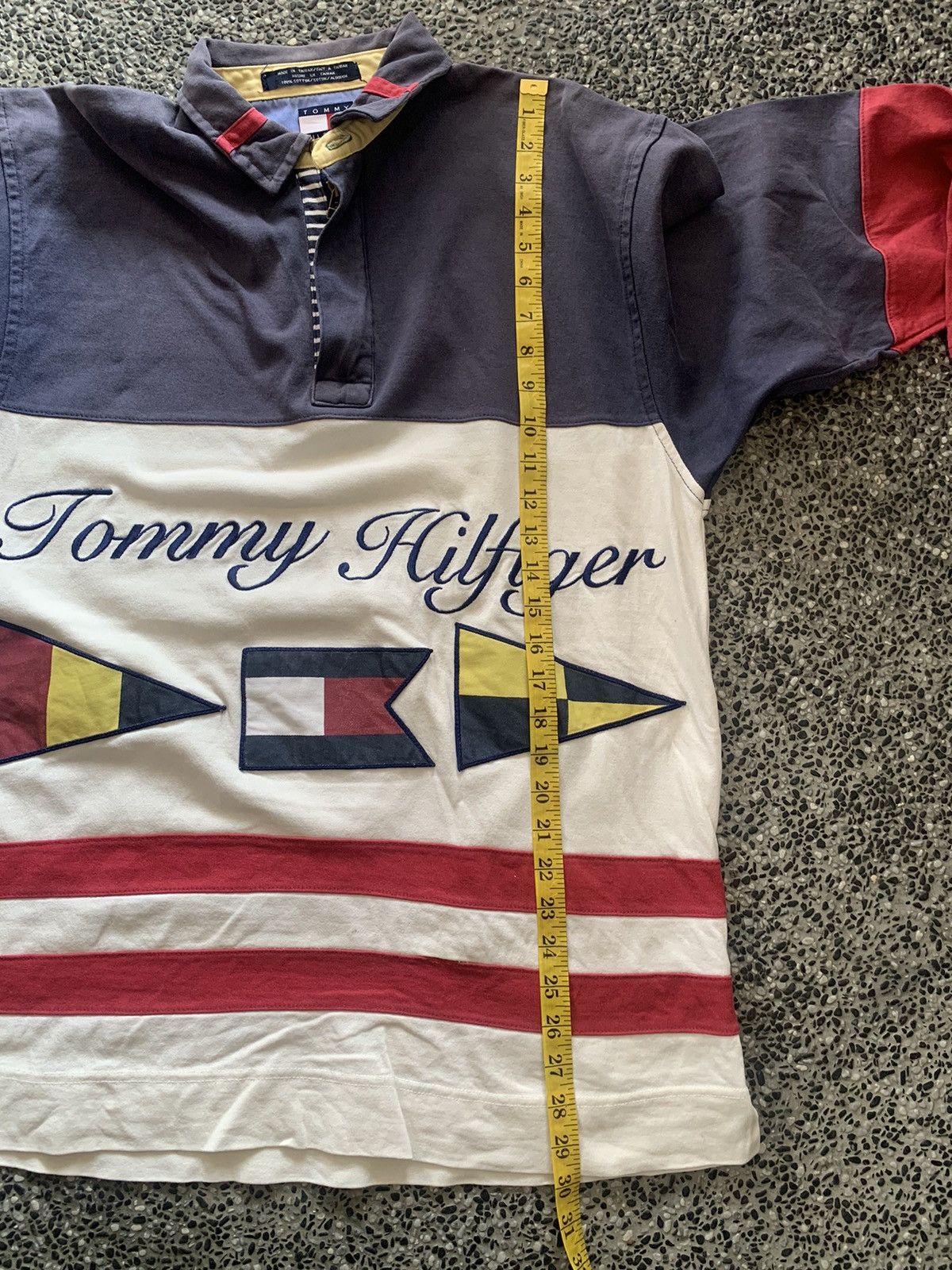 Tommy Hilfiger × Vintage Vintage Tommy Hilfiger Embroidery Long Sleeve Polo Shirt Size US M / EU 48-50 / 2 - 10 Thumbnail