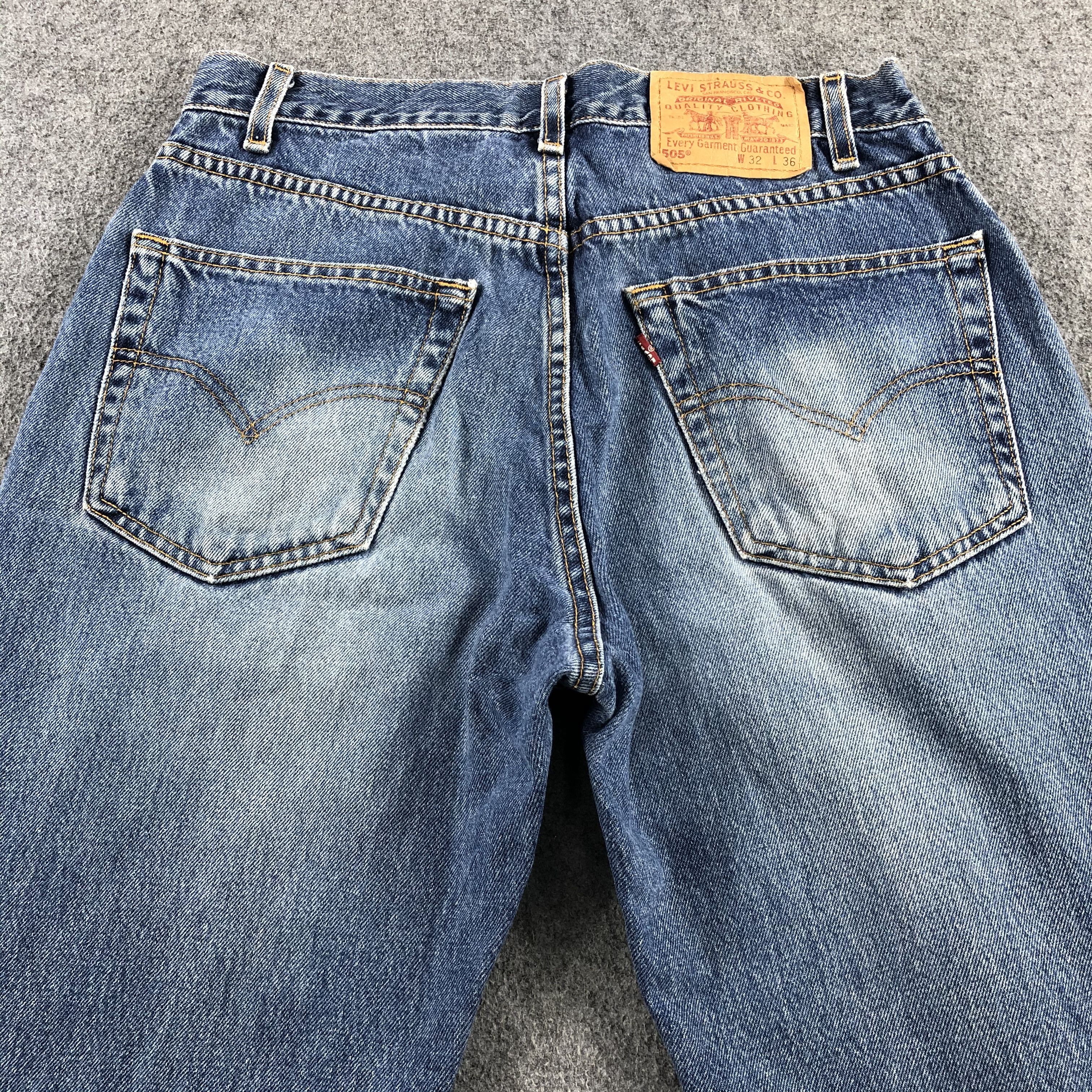 Levi's Vintage 90s Blue Wash Levis 505 Jeans-J2086 Size US 31 - 4 Thumbnail