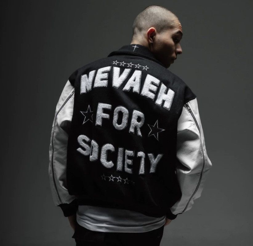 image of For Society Varsity Jacket in Black, Men's (Size XL)