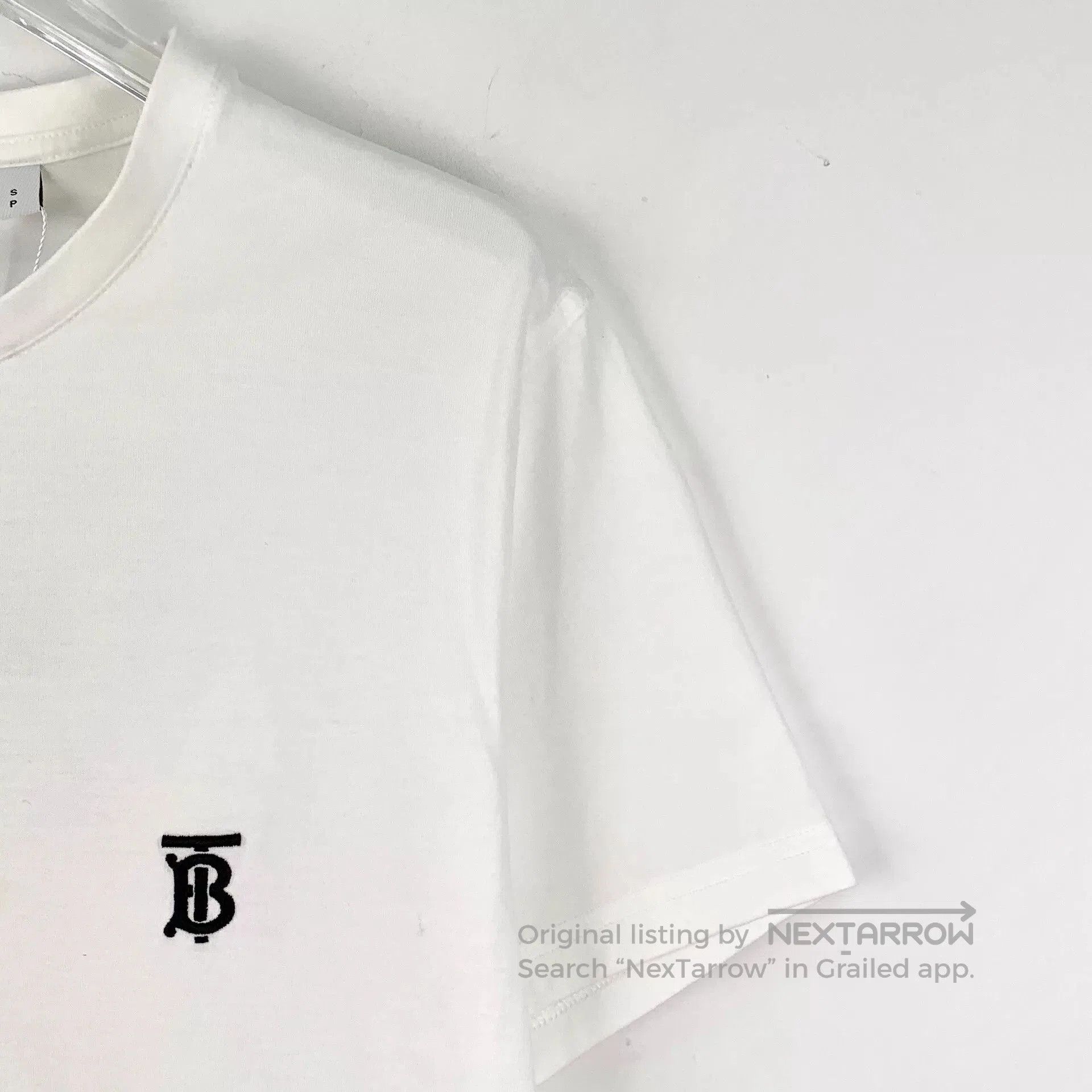 Burberry Burberry White TB Embroidered Cotton T. Size US S / EU 44-46 / 1 - 3 Thumbnail