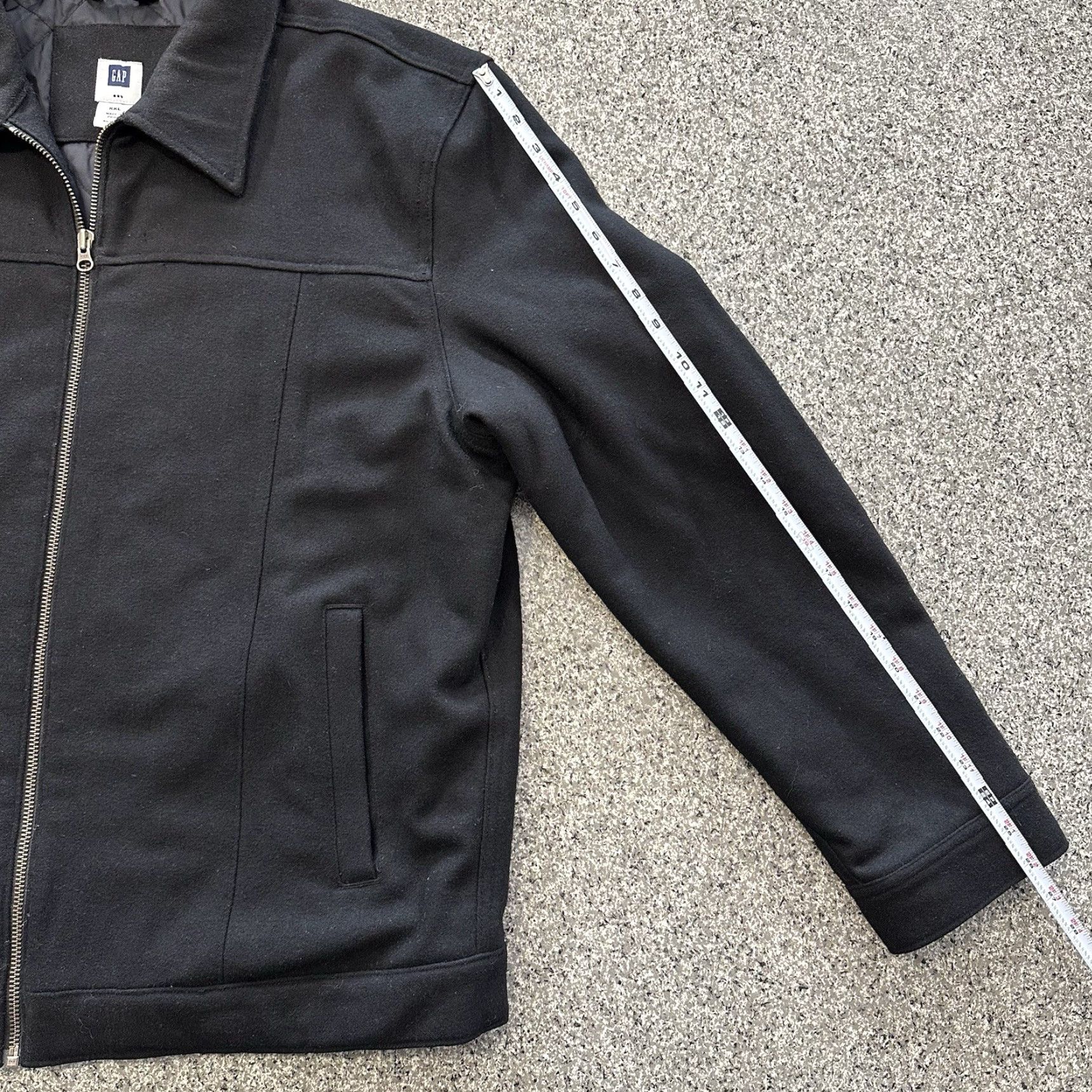 Gap VINTAGE Gap Jacket Mens 2XL Wool Bomber Black Zip Y2K 2000s" Size US XXL / EU 58 / 5 - 5 Thumbnail
