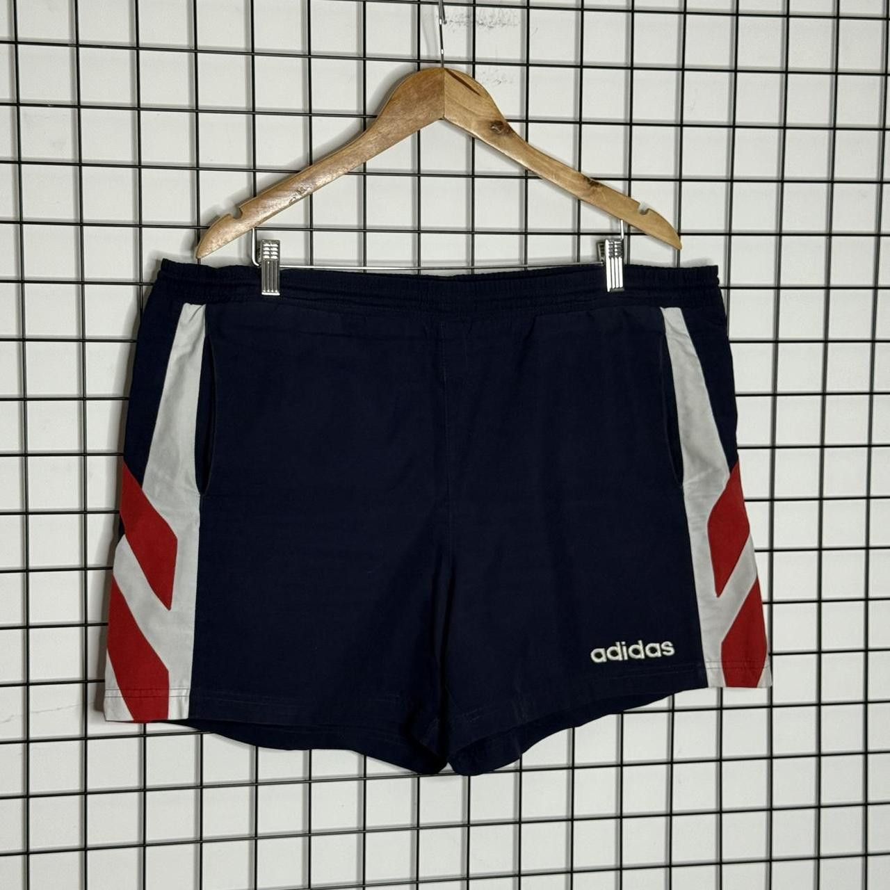 Adidas Adidas Vintage 90s Shorts Blue Red 3 Stripes Size US 36 / EU 52 - 2 Thumbnail