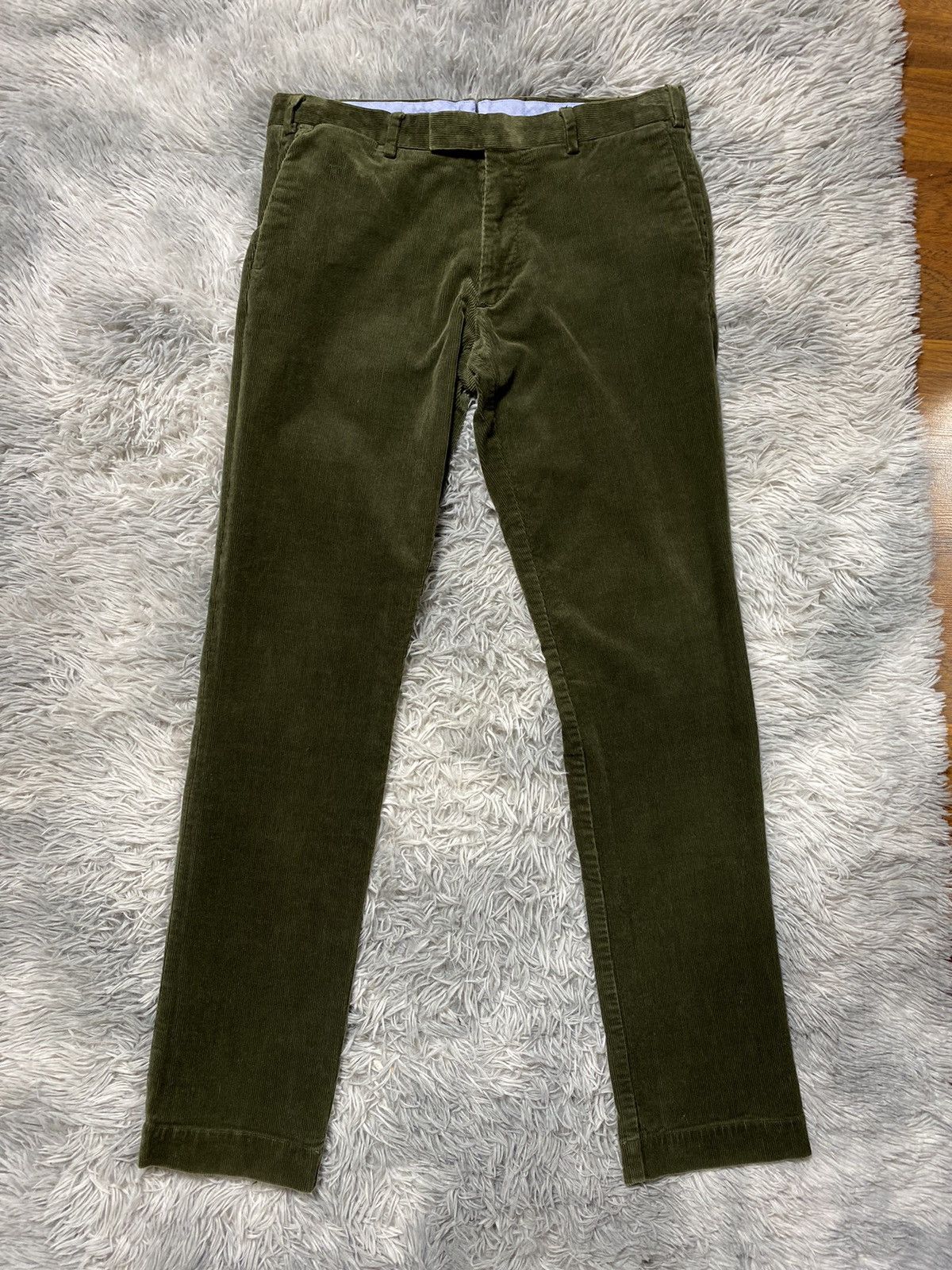 Ralph Lauren Ralph Lauren Corduroy Pants, Olive Green Slim Fit Size US 32 / EU 48 - 1 Thumbnail