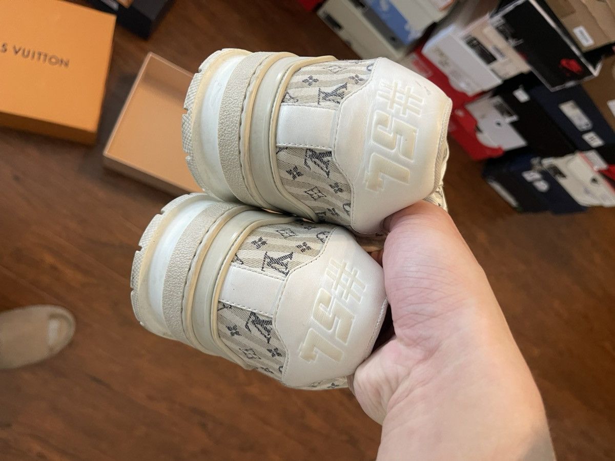 Louis Vuitton LV Trainer Biege Monogram Size 10LV/11.5-12US Size US 11.5 / EU 44-45 - 4 Thumbnail