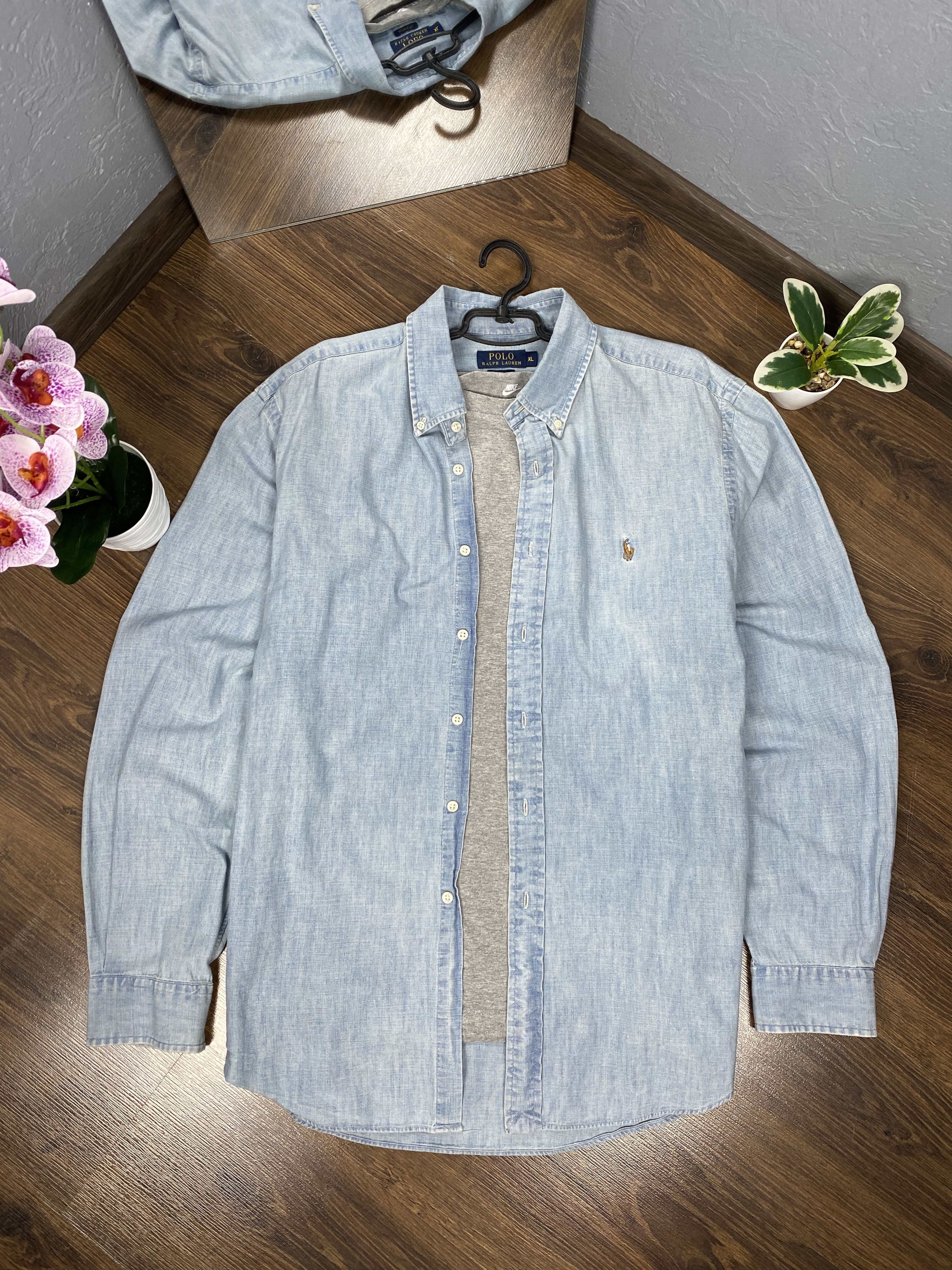 Polo Ralph Lauren Polo Ralph Lauren vintage long sleeve denim jeans shirt Size US XL / EU 56 / 4 - 1 Thumbnail