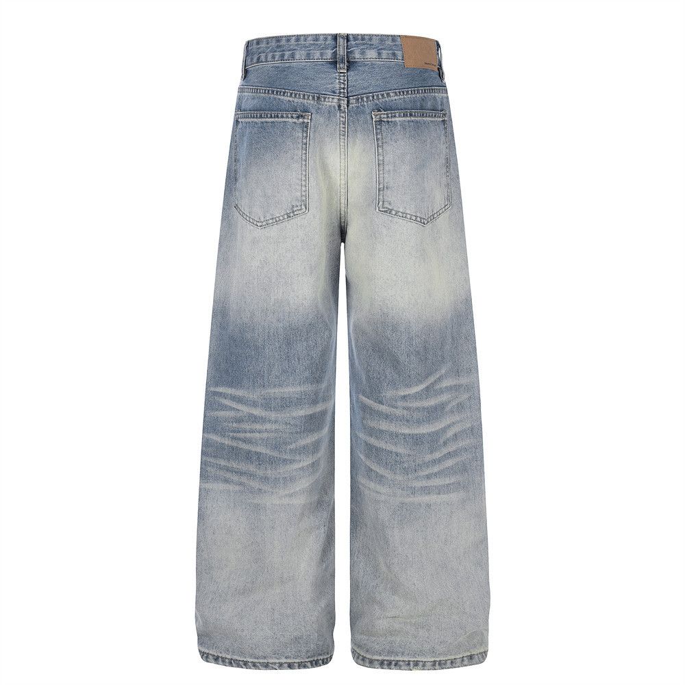 Vintage Men's Distressed, Gradient-Wash Flared Jeans Size US 32 / EU 48 - 2 Thumbnail