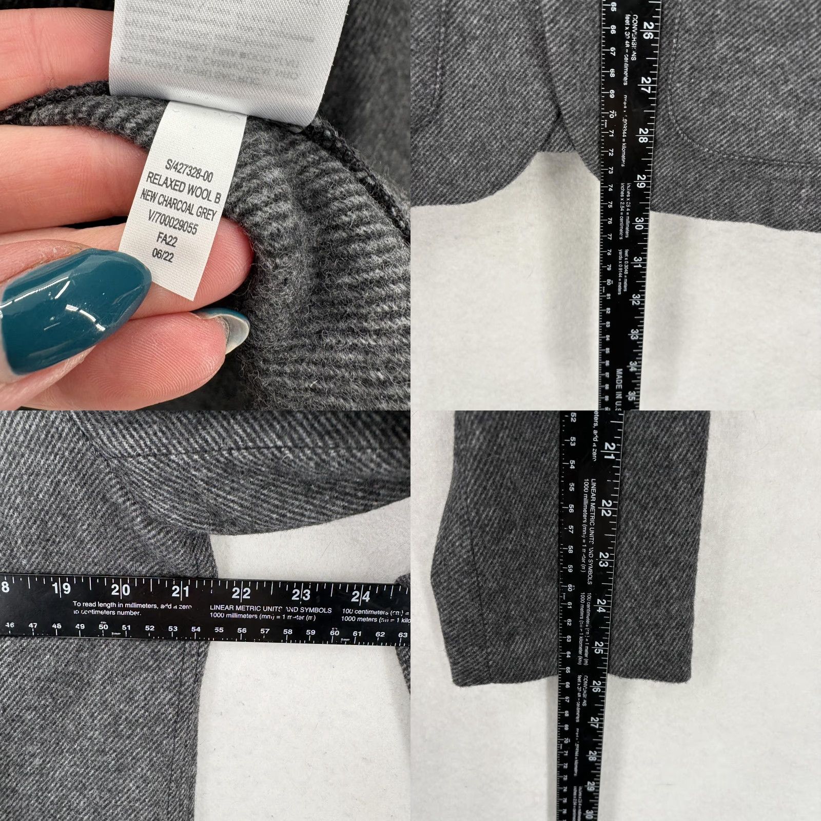 Gap Gap Blazer Mens Small Gray Herringbone Relaxed Wool Sport Coat Jacket Italian Size 36R - 8 Thumbnail