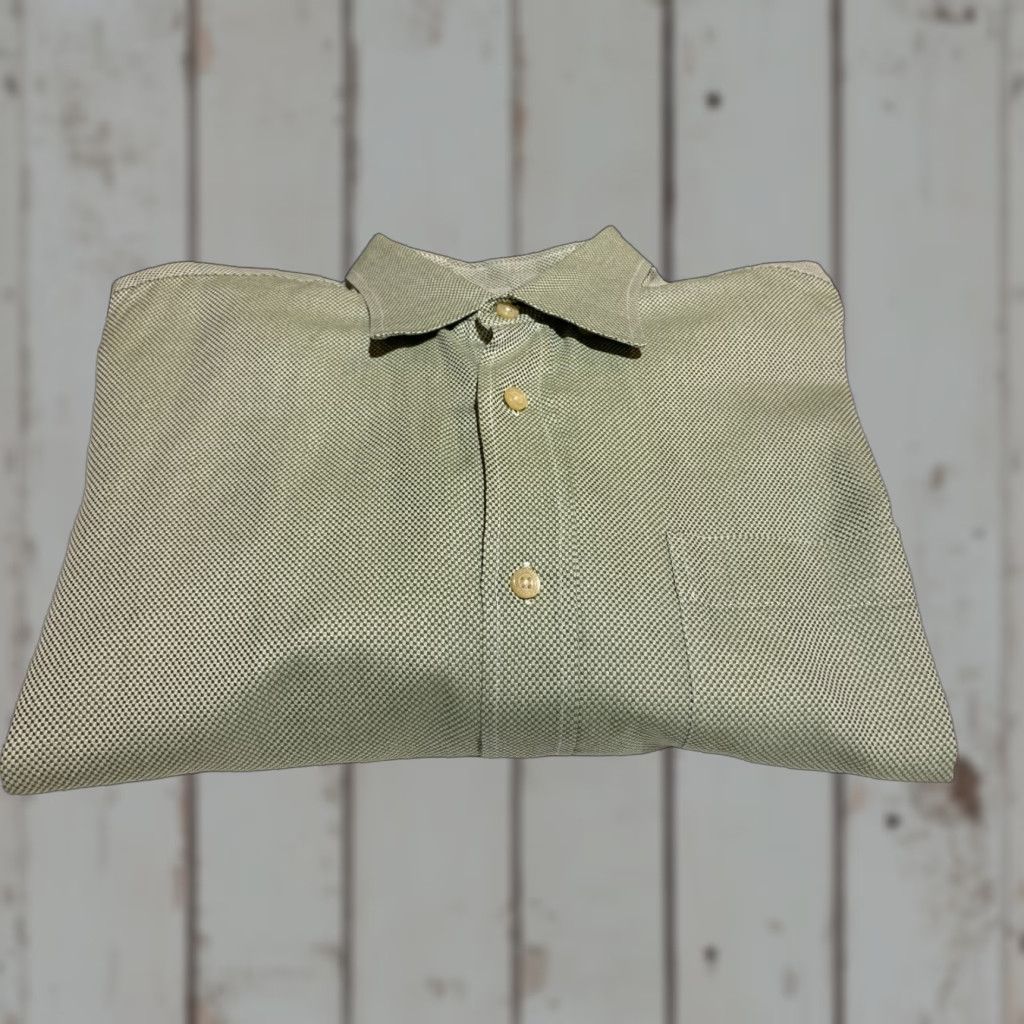 Vintage VINTAGE James Tattersall Dress Shirt Long Sleeve Men Large Green Classic Mens Size 42R - 1 Thumbnail