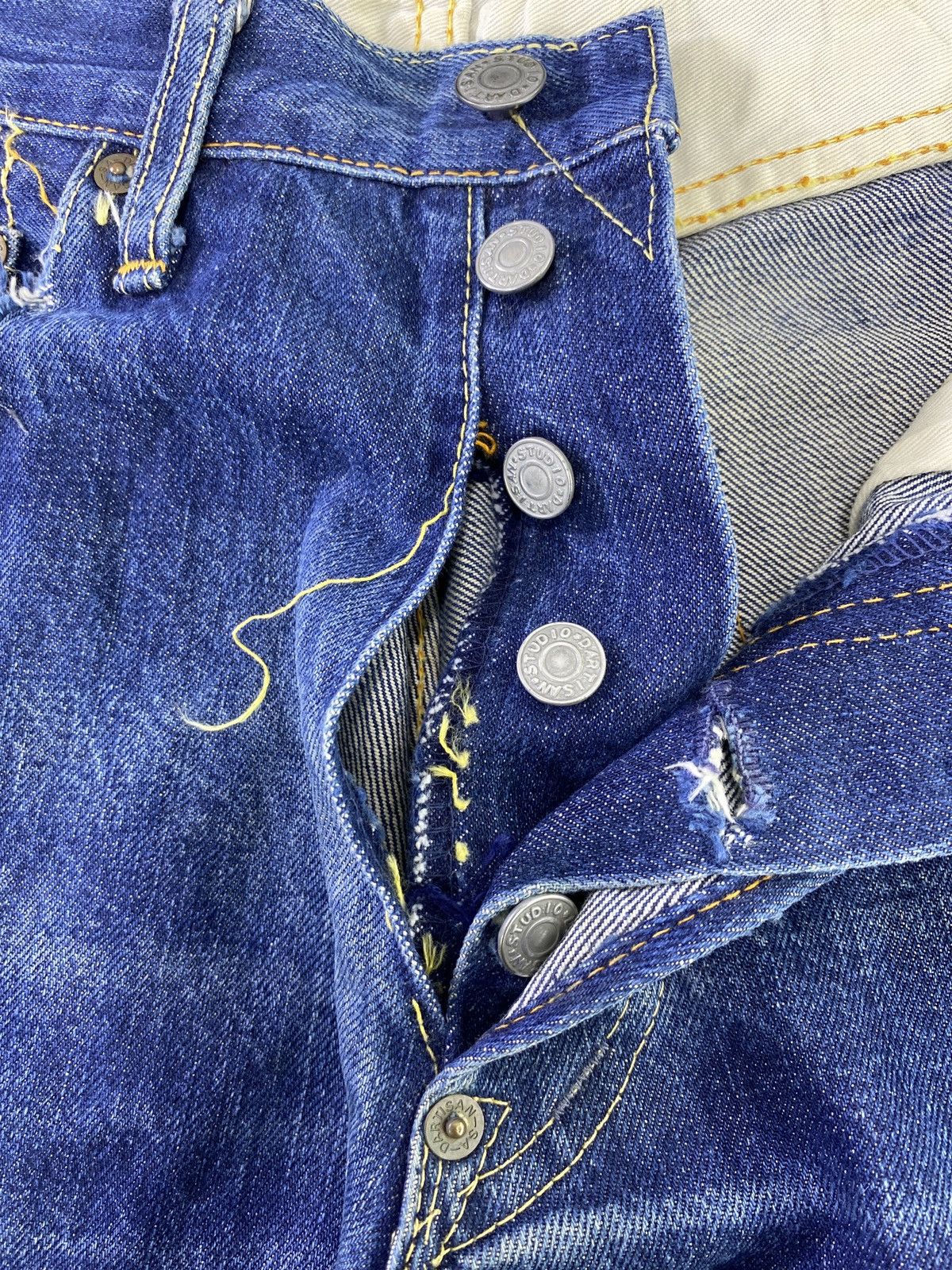 Japanese Brand Studio D Artisan Buckle Back Selvedge Jeans - J880 Size US 29 - 13 Thumbnail