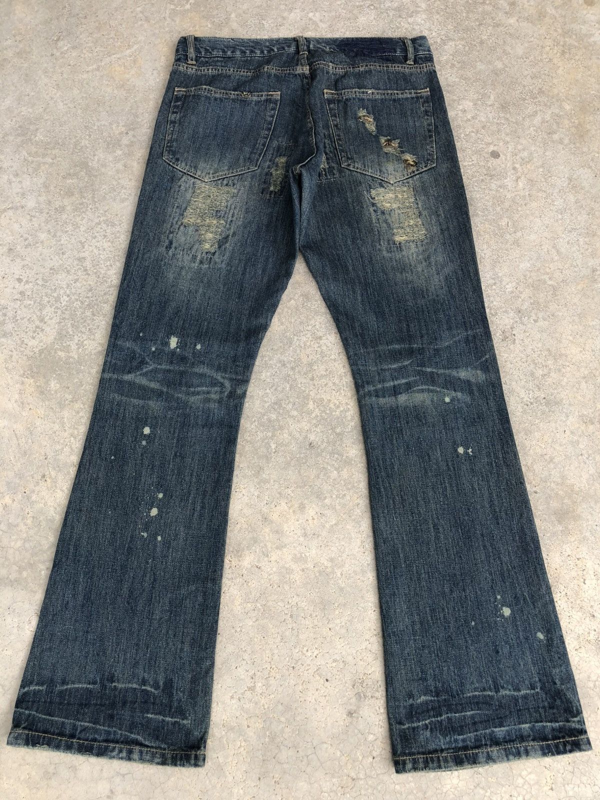 Who Decides War Gumu Flared Bootcut Jeans Distressed Jeans Size US 31 - 2 Thumbnail
