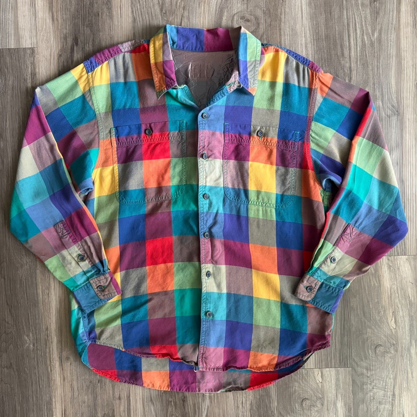 Vintage Vintage 1970s Loop Collar Button Down Shirt Men's Size M Size US M / EU 48-50 / 2 - 3 Thumbnail