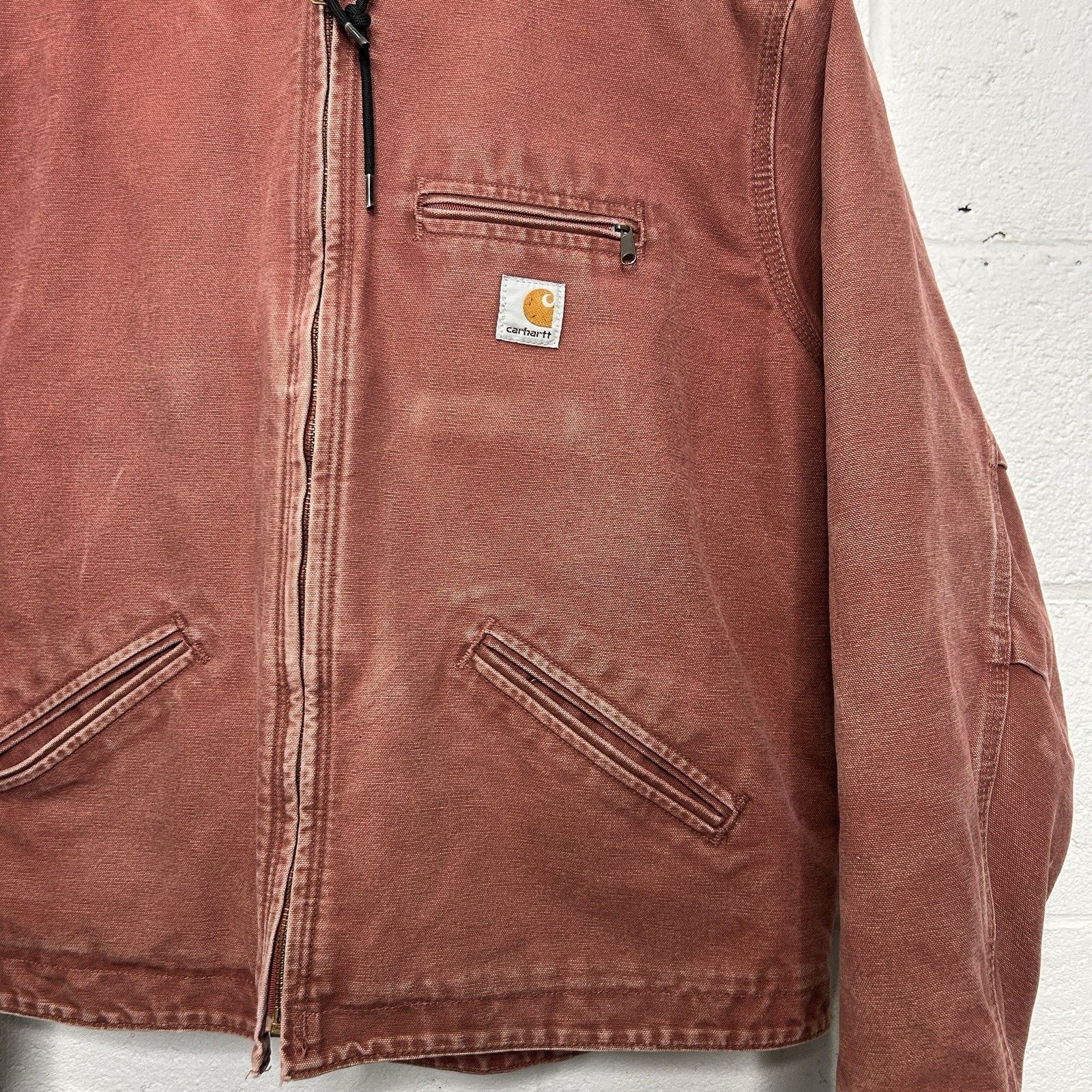 Carhartt Carhartt Sherpa-Lined Hooded Detroit Jacket "Vintage Rose" Size XL / US 12-14 / IT 48-50 - 3 Thumbnail