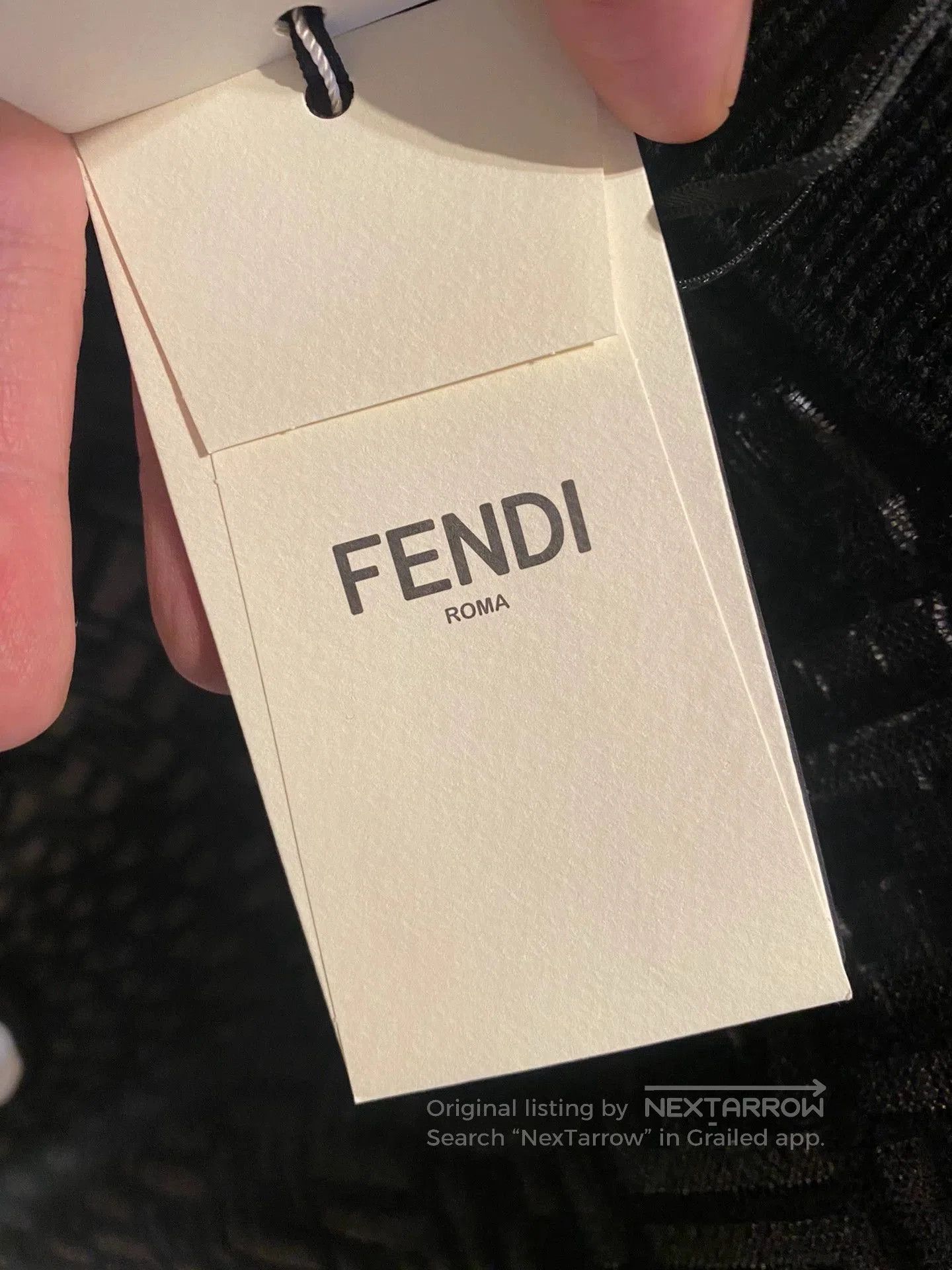 Fendi fendi black knitted logo sweater for men. Size US XXL / EU 58 / 5 - 8 Thumbnail