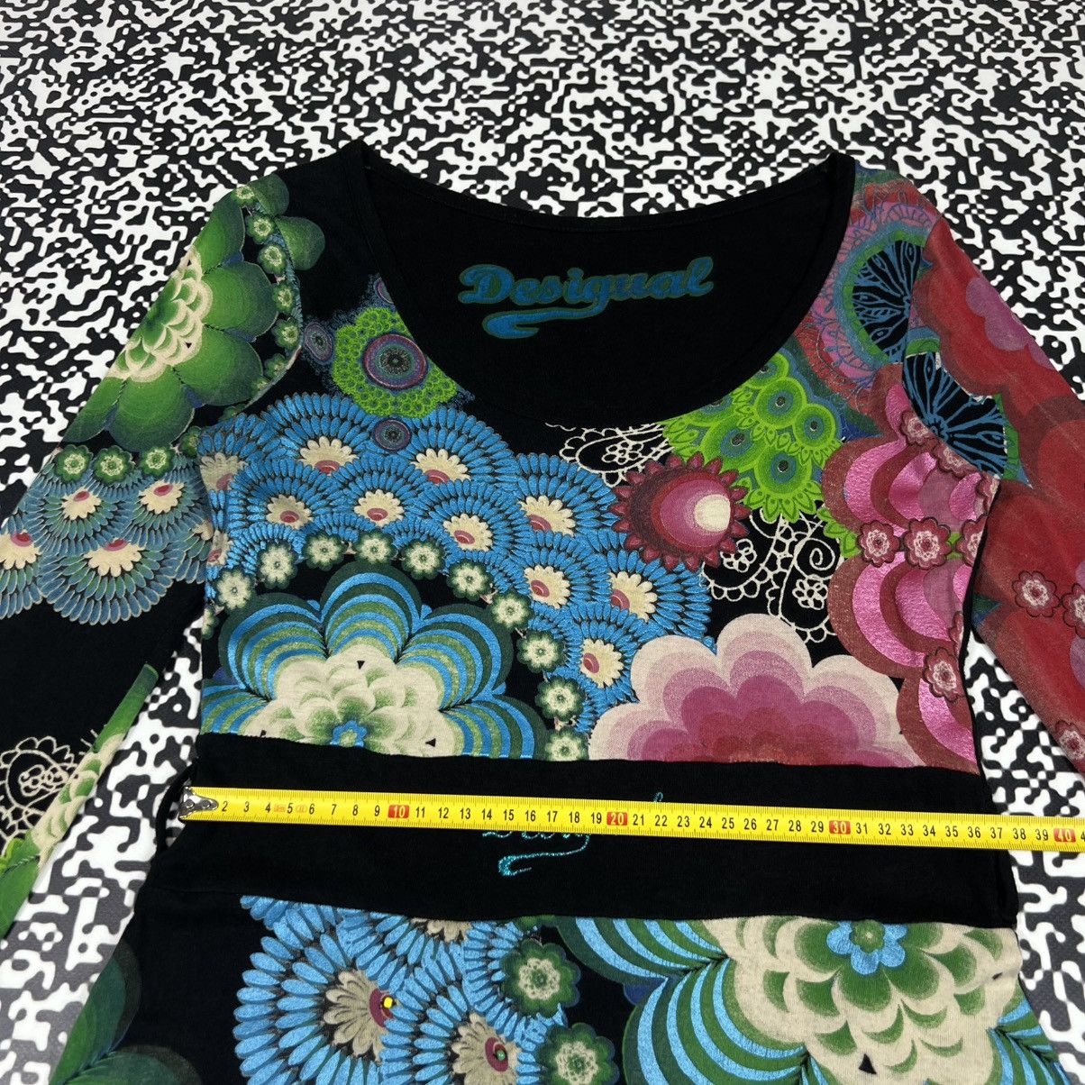 Desigual Vintage Y2K Desigual Floral Abstract Retro Style Midi Dress Size M / US 6-8 / IT 42-44 - 23 Thumbnail