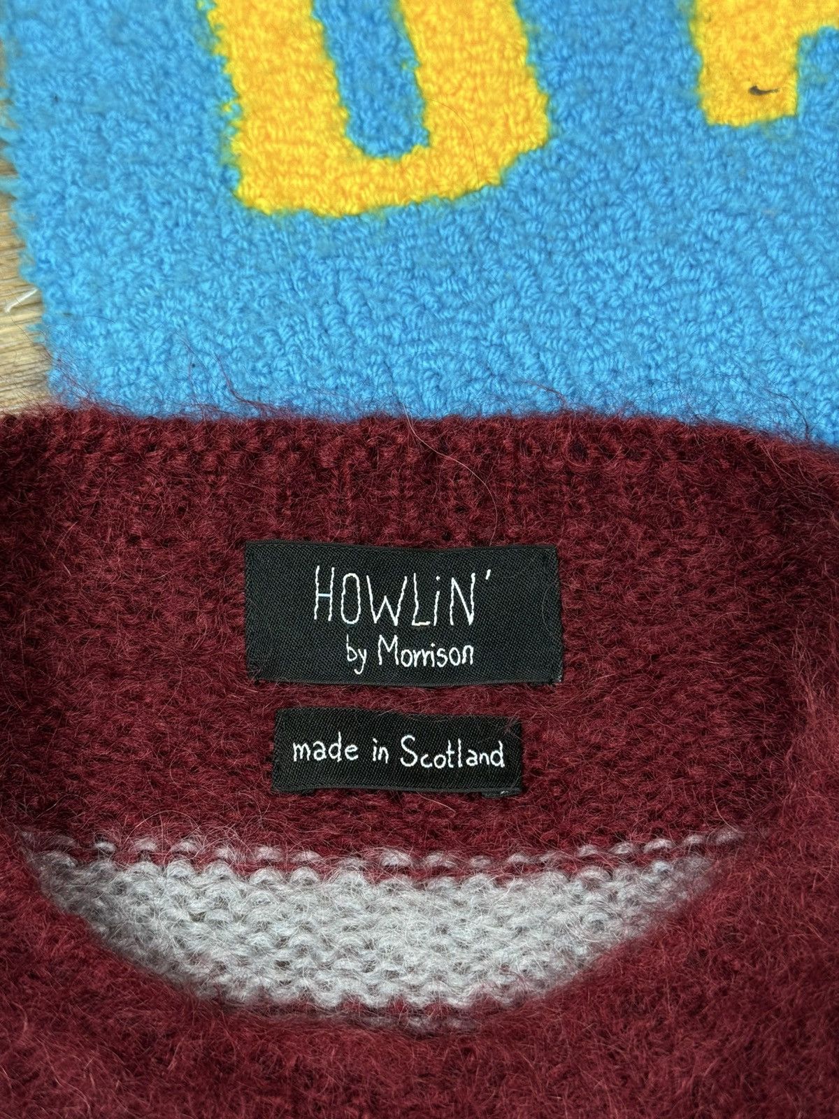 Howlin By Morrison × Howlin' Howlin by Morrison Stripped Red Mohair Crewneck Sweater Size US S / EU 44-46 / 1 - 13 Thumbnail