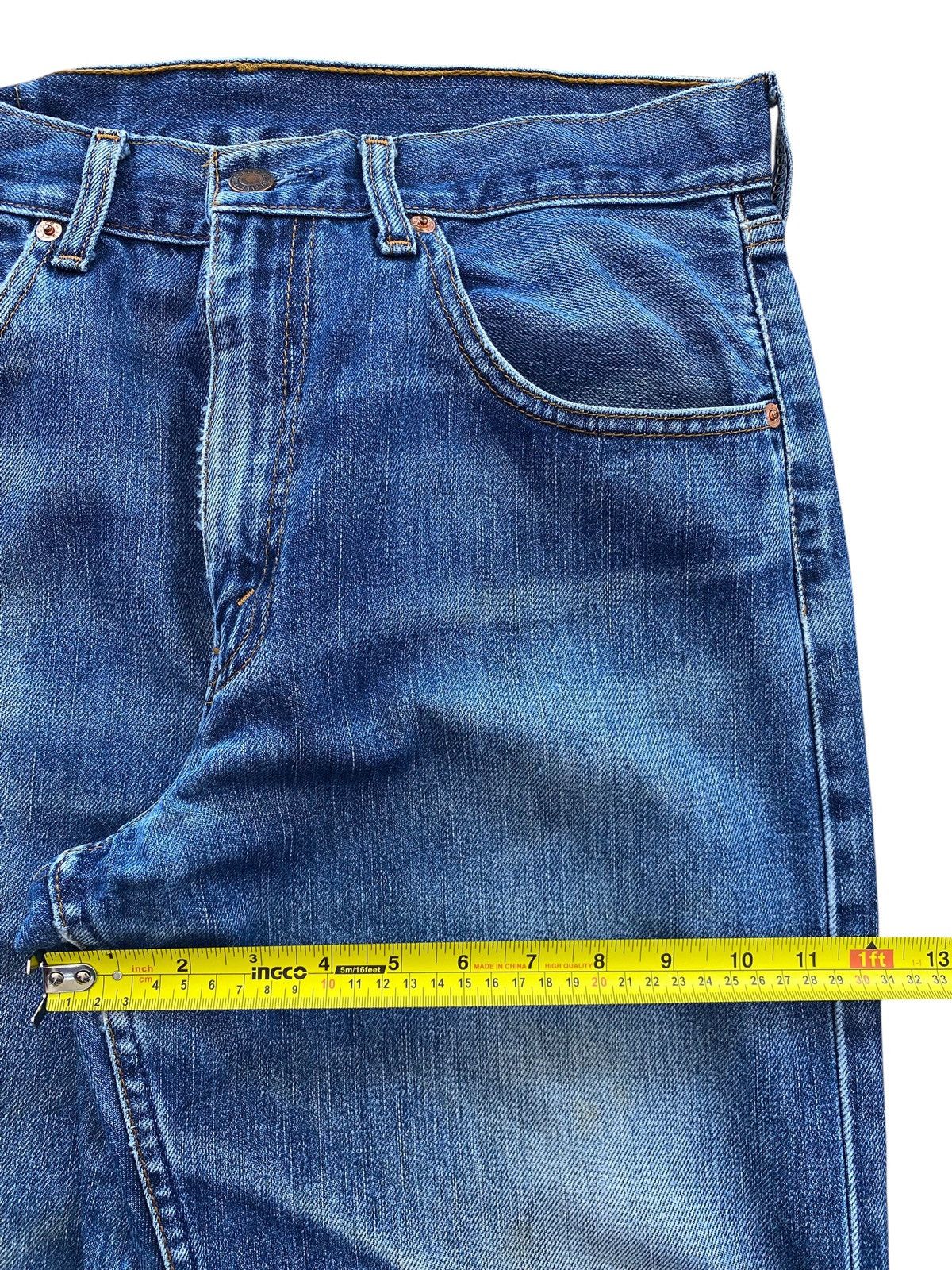 Levi's Levi’s Faded Blue Wash Whiskered Style Straight Leg Jeans Size US 32 / EU 48 - 7 Thumbnail