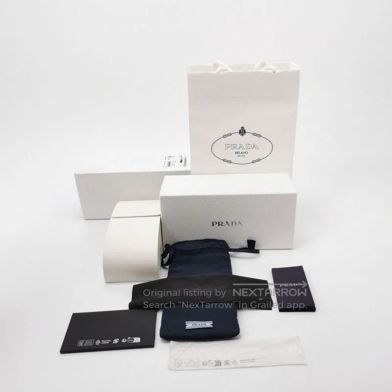 Prada Prada Logo Frame Black Sunglasses. Size ONE SIZE - 8 Thumbnail