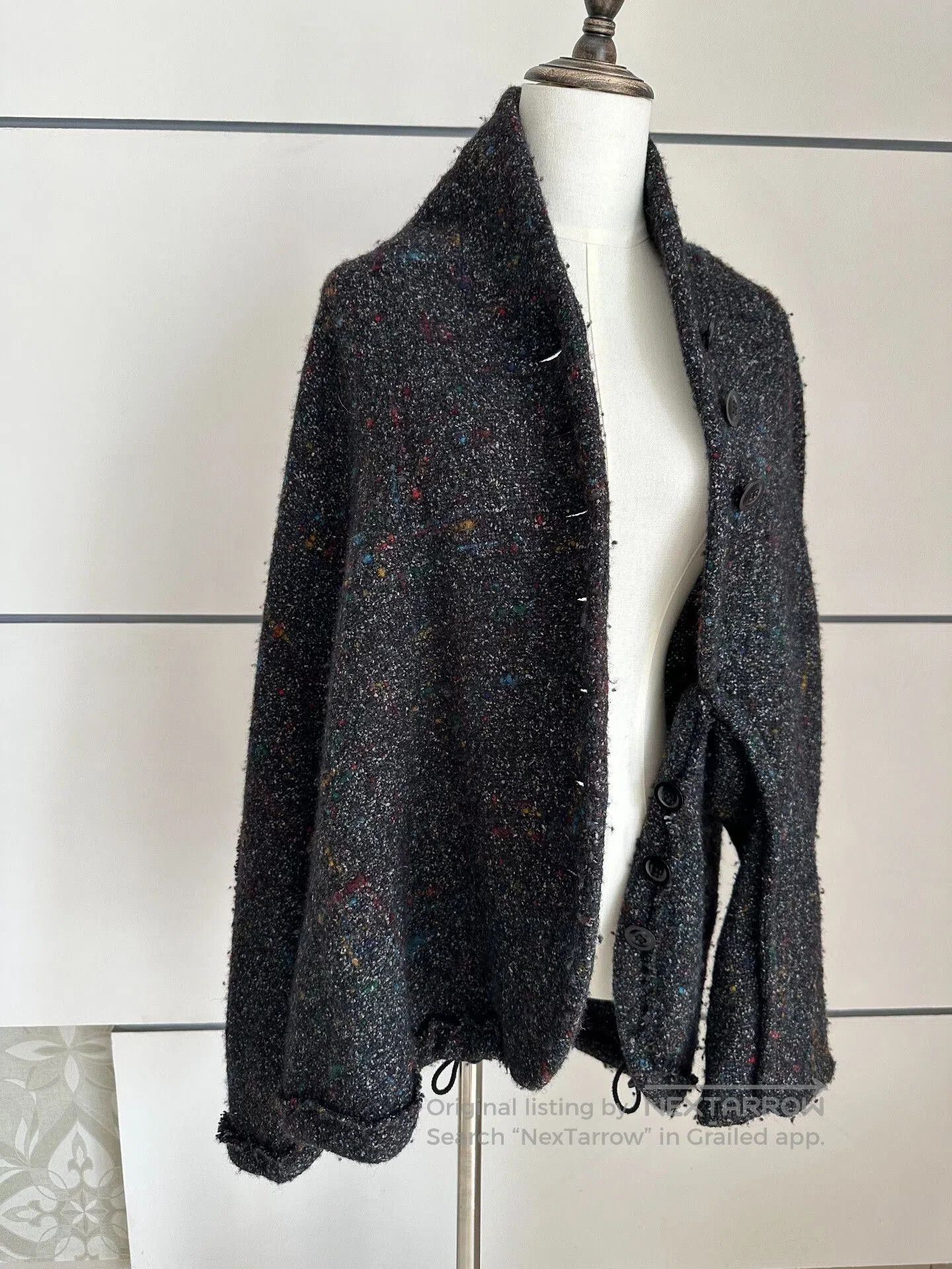 Y's Y's Yohji Yamamoto Wool Cardigan. Size M / US 6-8 / IT 42-44 - 3 Thumbnail