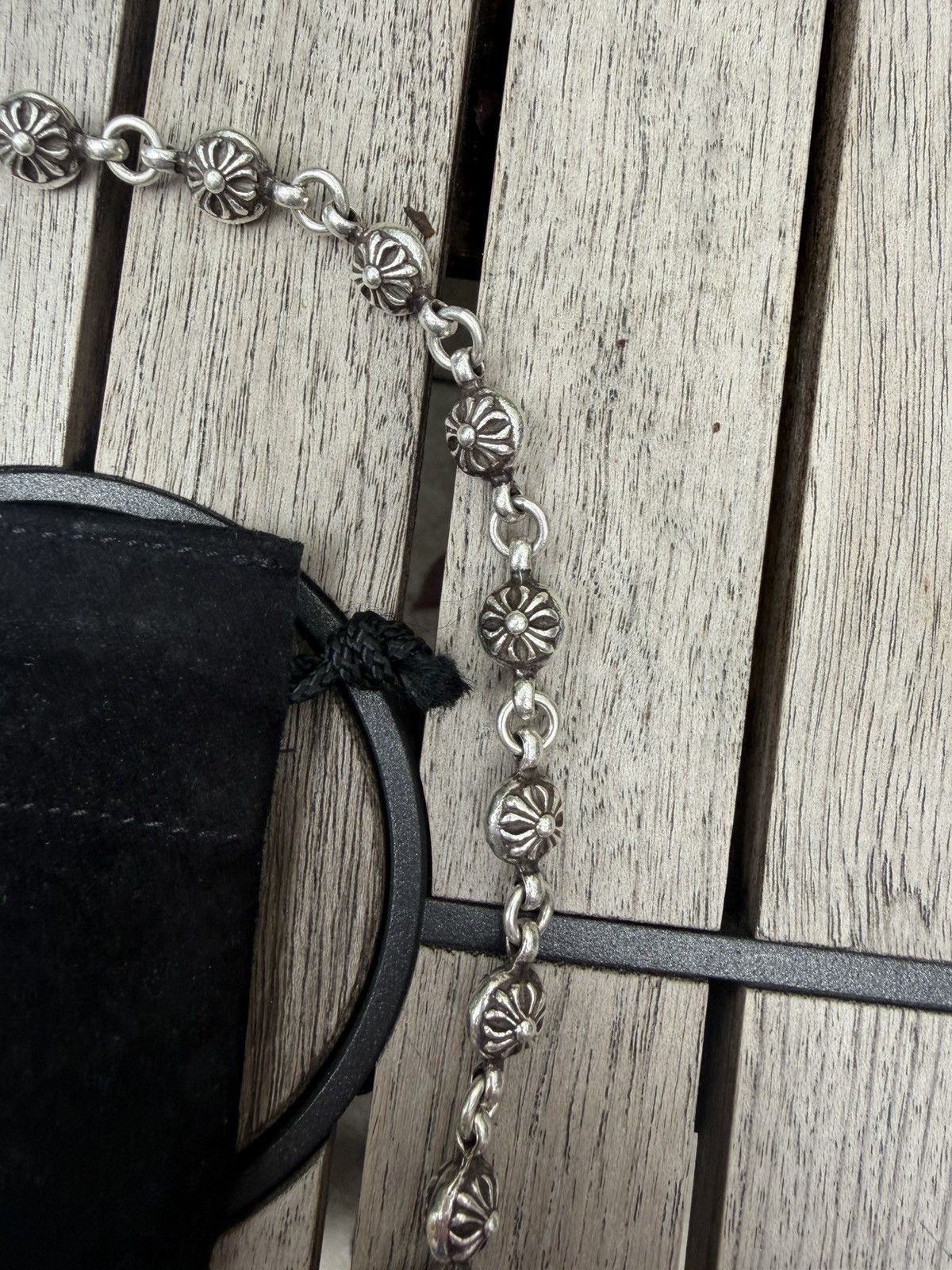 Chrome Hearts Chrome Hearts Sterling Silver Floral Cross Wallet Chain Size ONE SIZE - 7 Thumbnail
