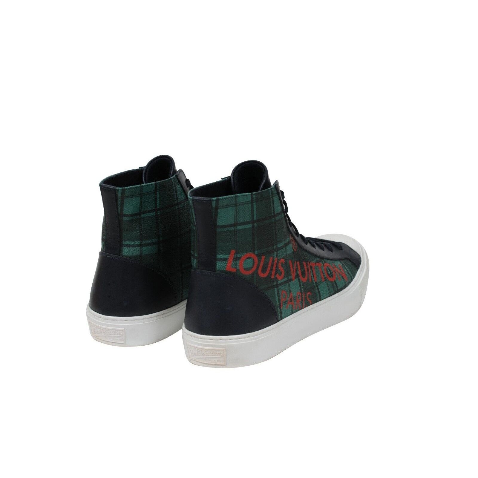 Louis Vuitton Tattoo Sneakers Green Plaid Size US 10.5 / EU 43-44 - 7 Thumbnail