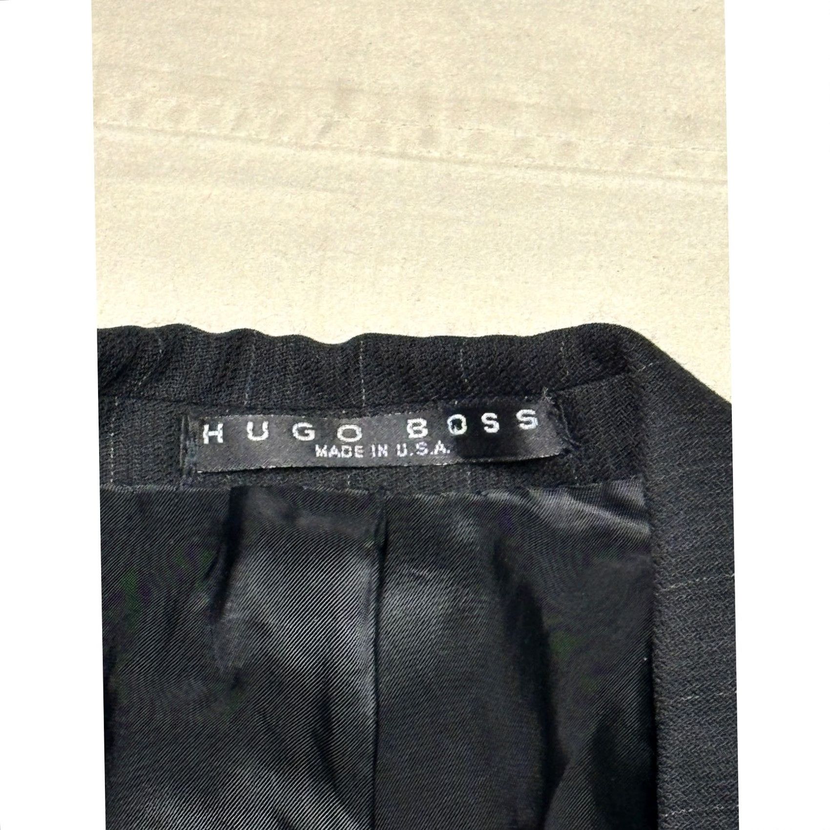 Hugo Boss VINTAGE Hugo Boss Blazer Jacket Mens Pinstripe Double-Breasted Grey USA Made Size 52R Size 52R - 4 Thumbnail